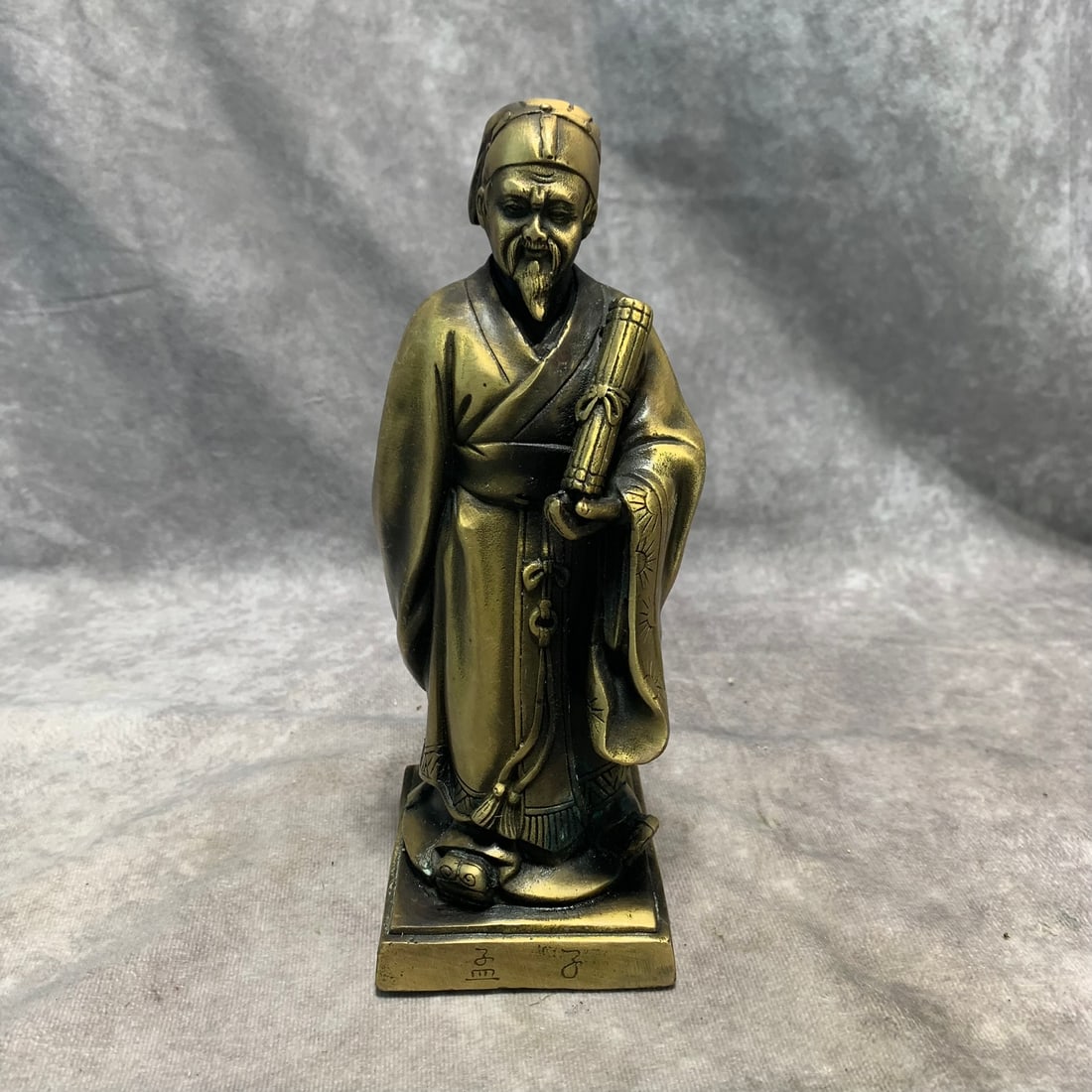 CONTEMPORARY BRONZE MENCIUS STATUE ORNAMENT (1 of 4)