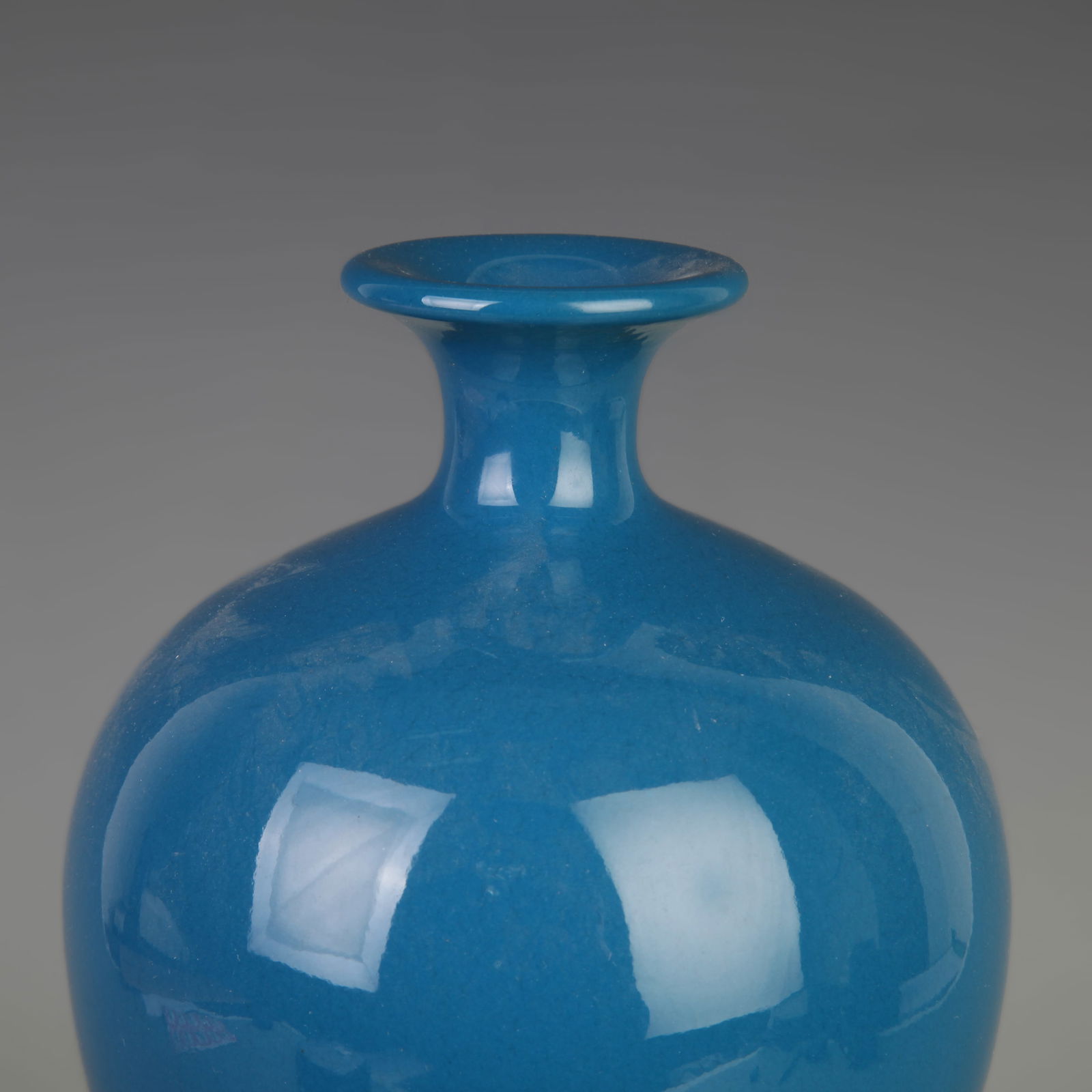 BLUE COLOR GLAZE PORCELAIN VASE - 4