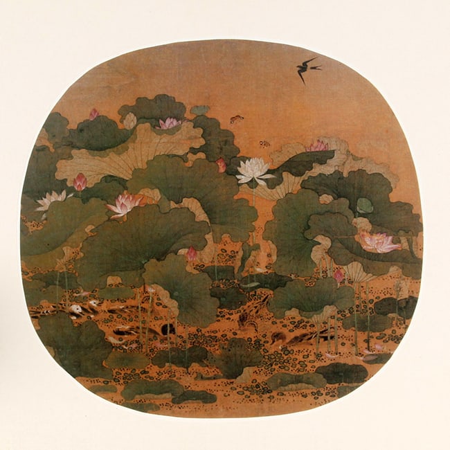 A FINE CHINESE PAINTING PRINT ON SILK: Contemporary, High: 9.75 inch; Width: 9.25 inch;