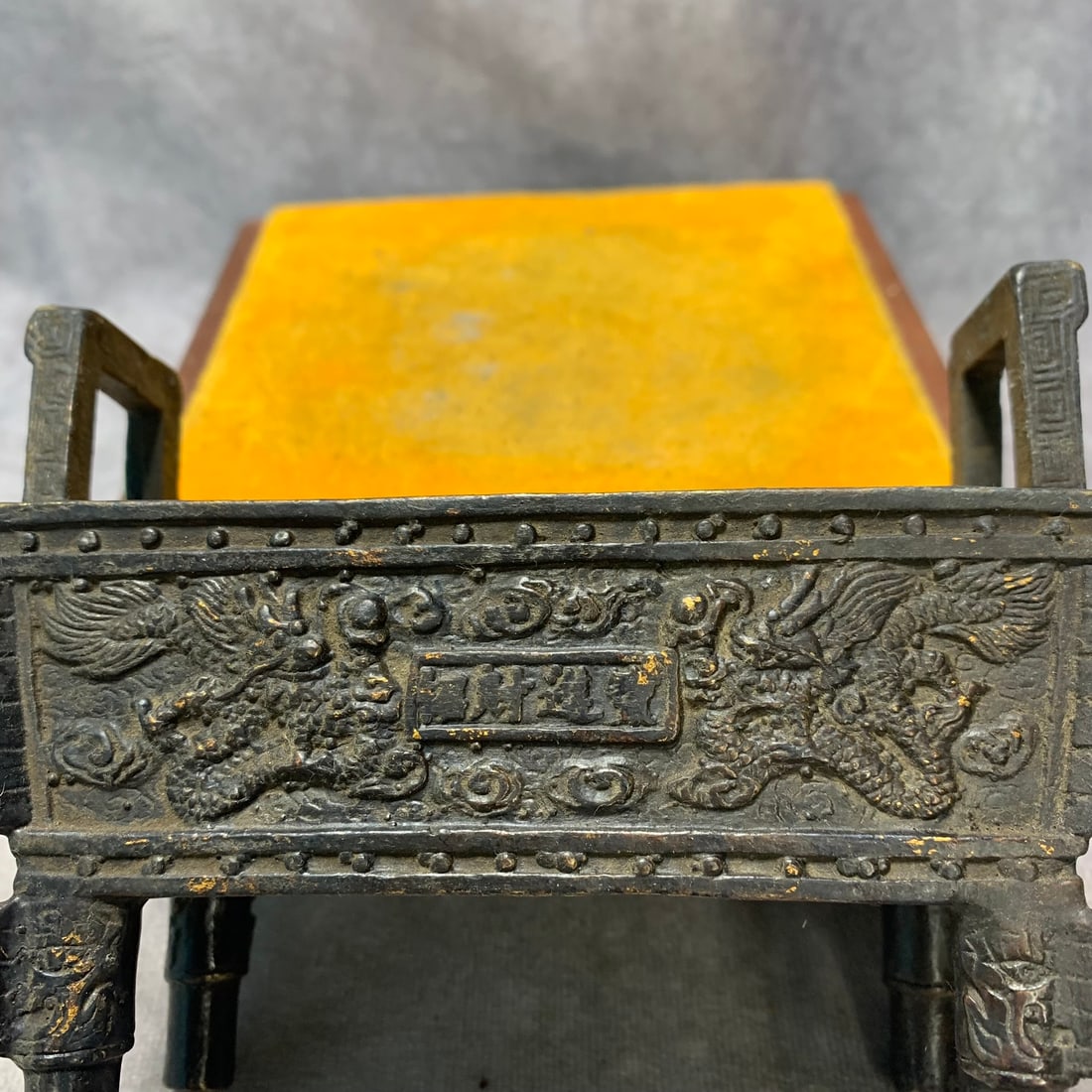 A FINE BRASS MADE CONCH SHAPE TEAPOT - 5