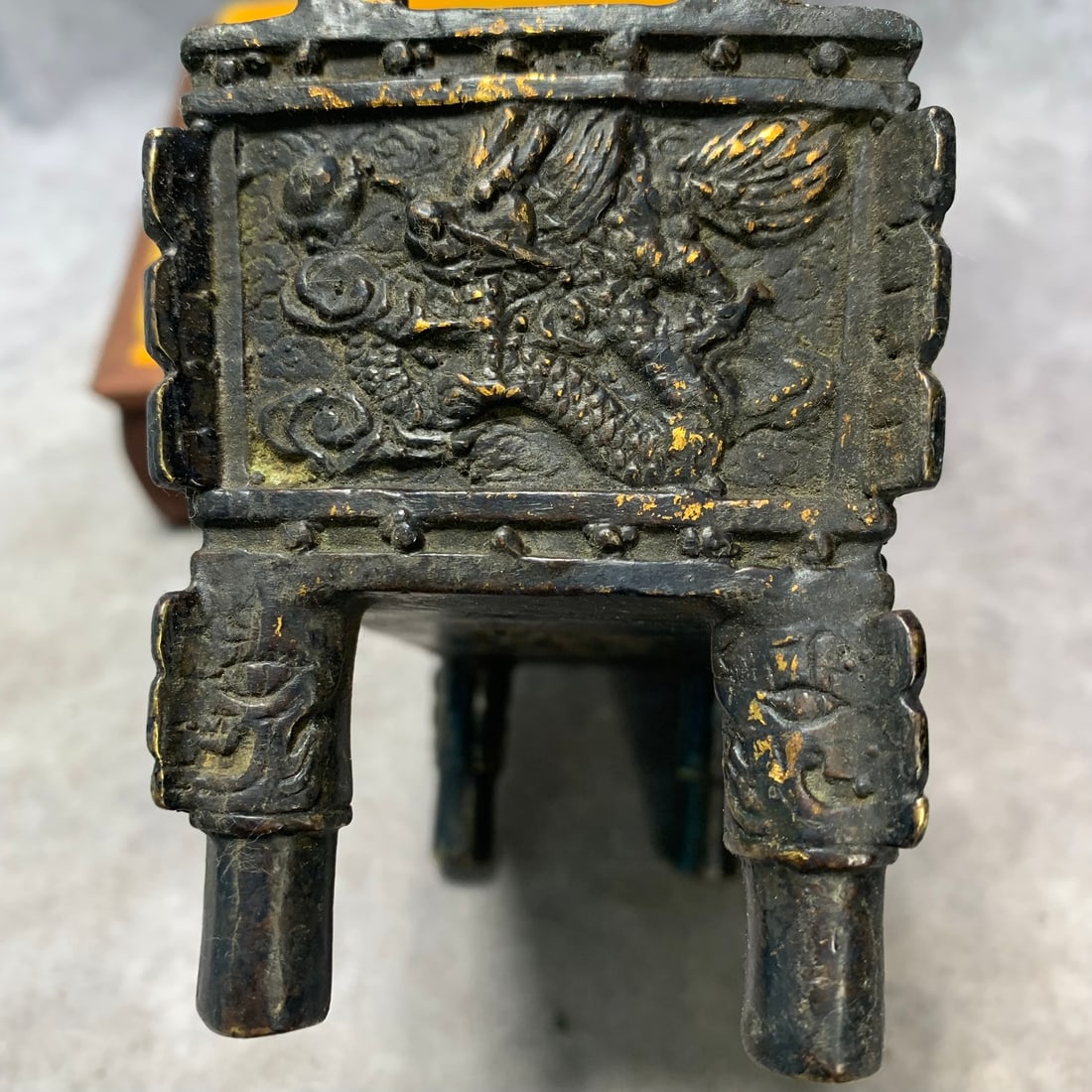 A FINE BRASS MADE CONCH SHAPE TEAPOT - 7