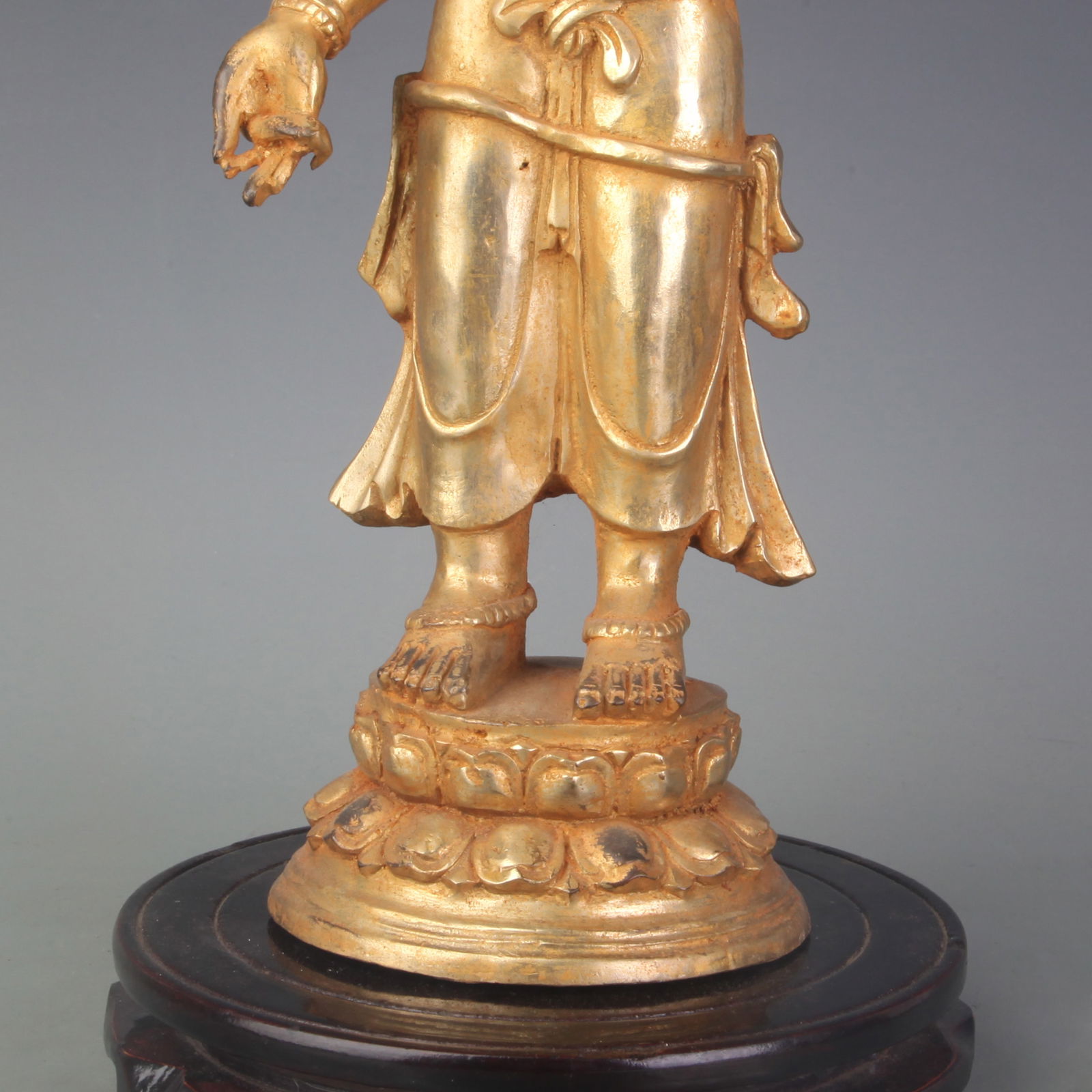 GILDED BRONZE BUDDHA STATUE - 3