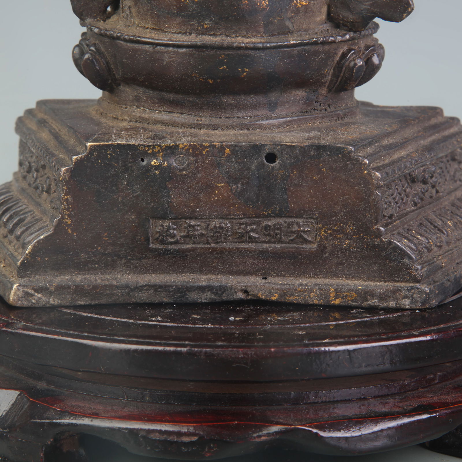 BRONZE THOUSAND-FACED BUDDHA STATUE - 5