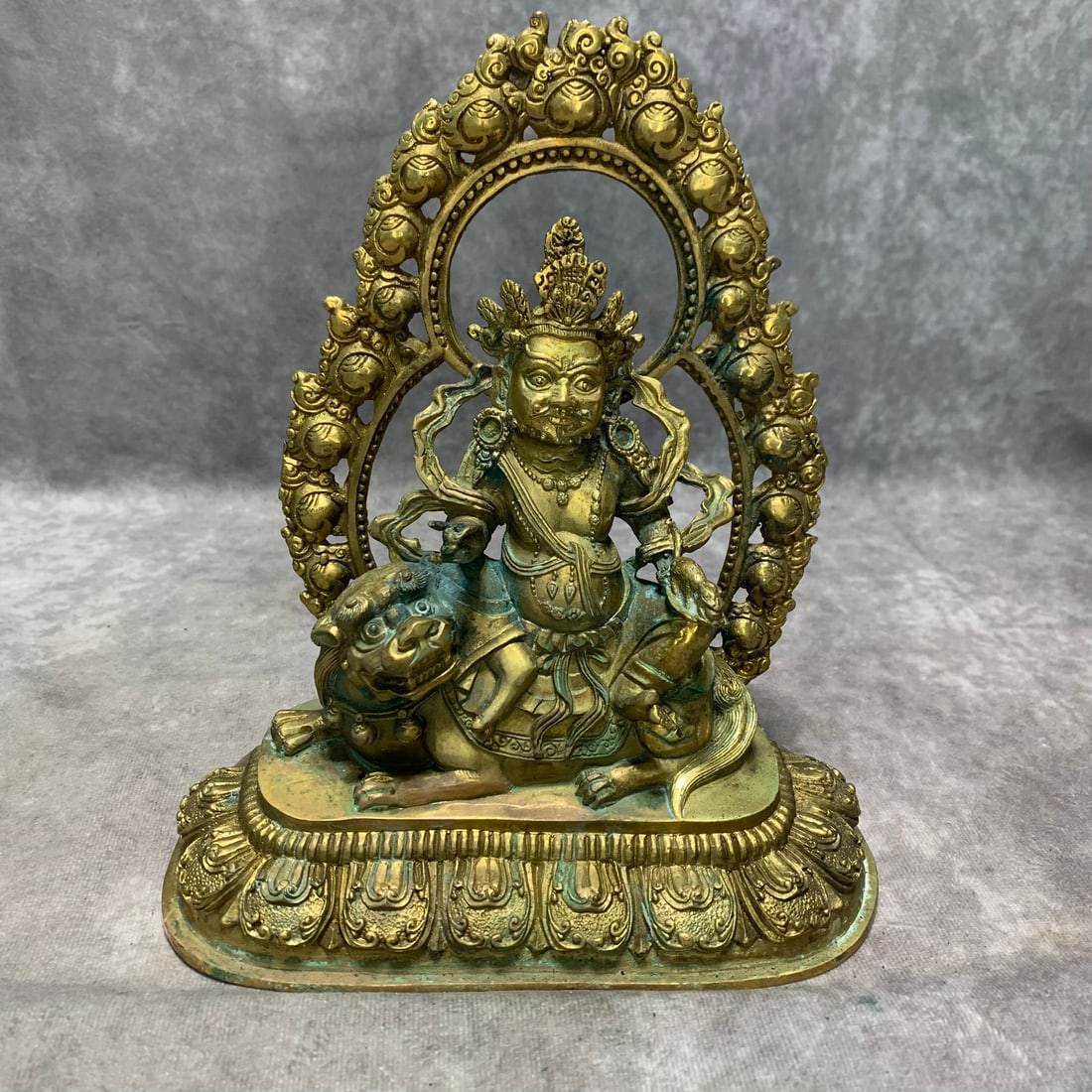 TIBETAN GILT BRONZE DEITY STATUE (1 of 3)