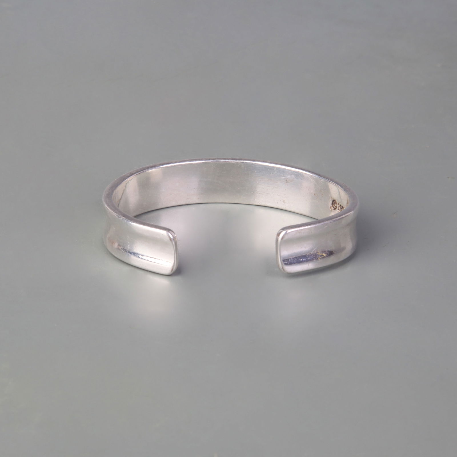 A FINE SILVER PLATED BANGLE - 4