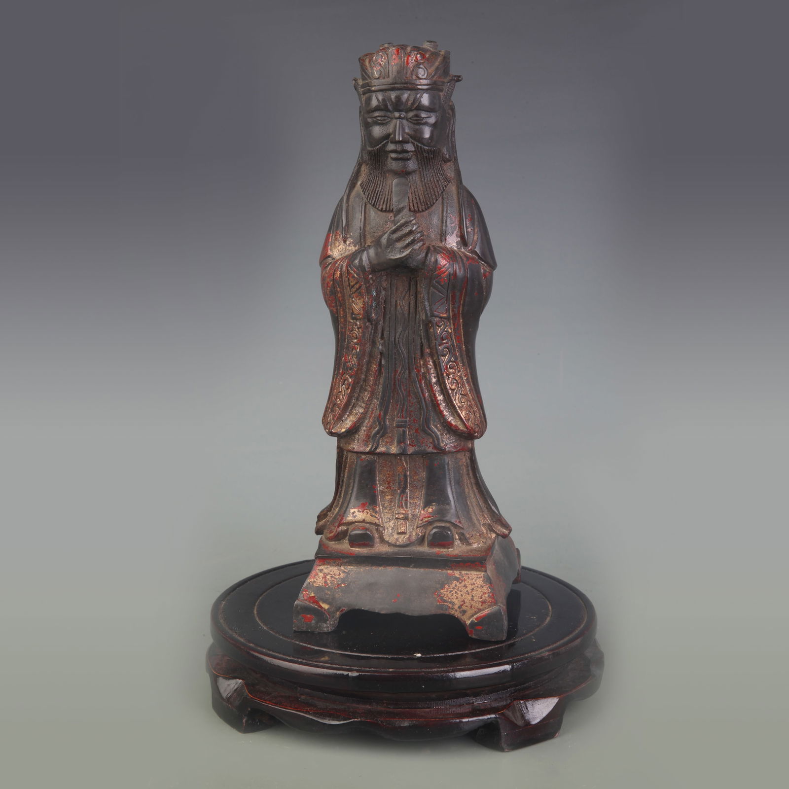 A FINE BRONZE OFFICIAL FIGURE (1 of 5)