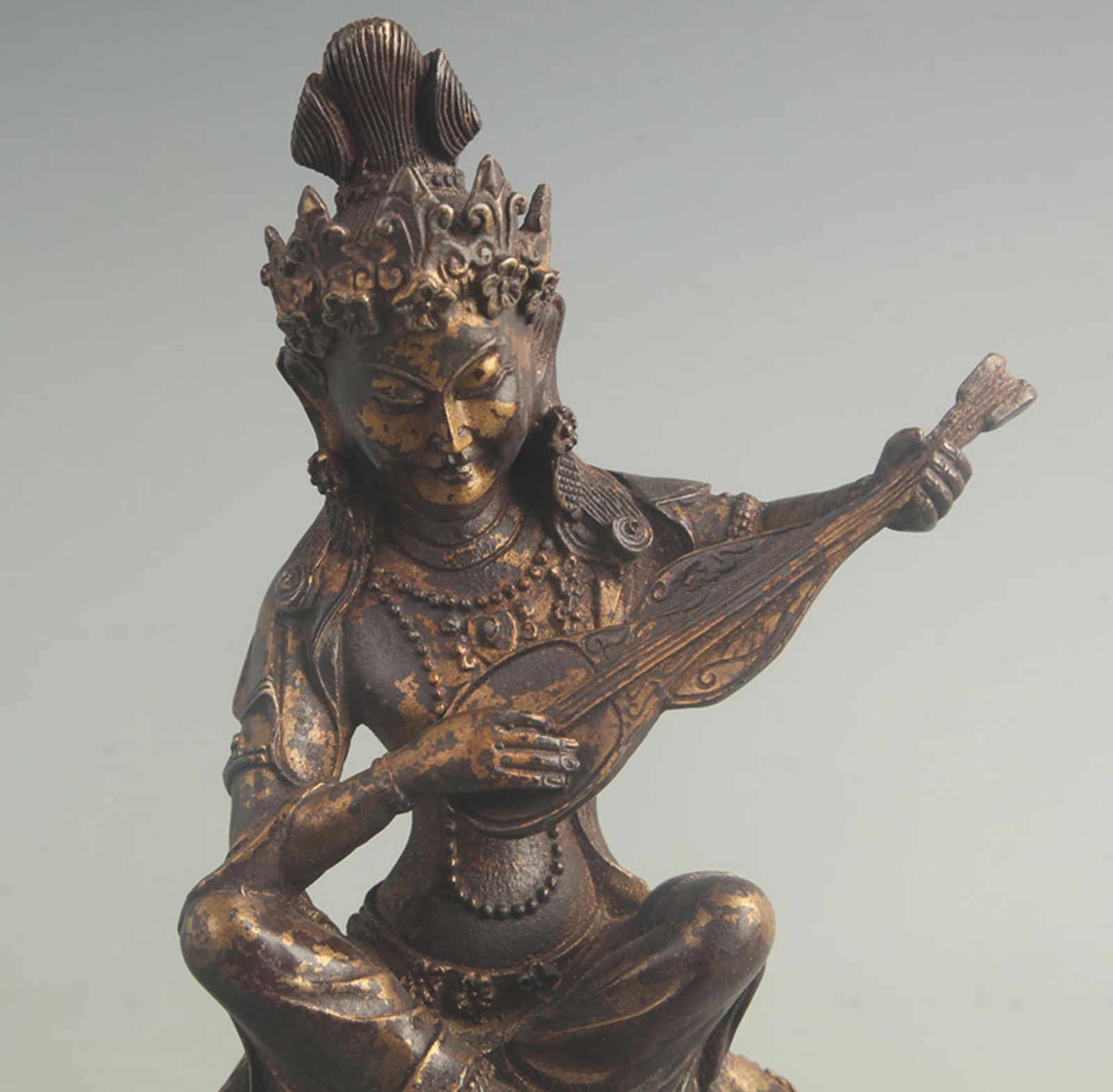 GILT BRONZE TIBETAN PROTECTOR DEITY - 2