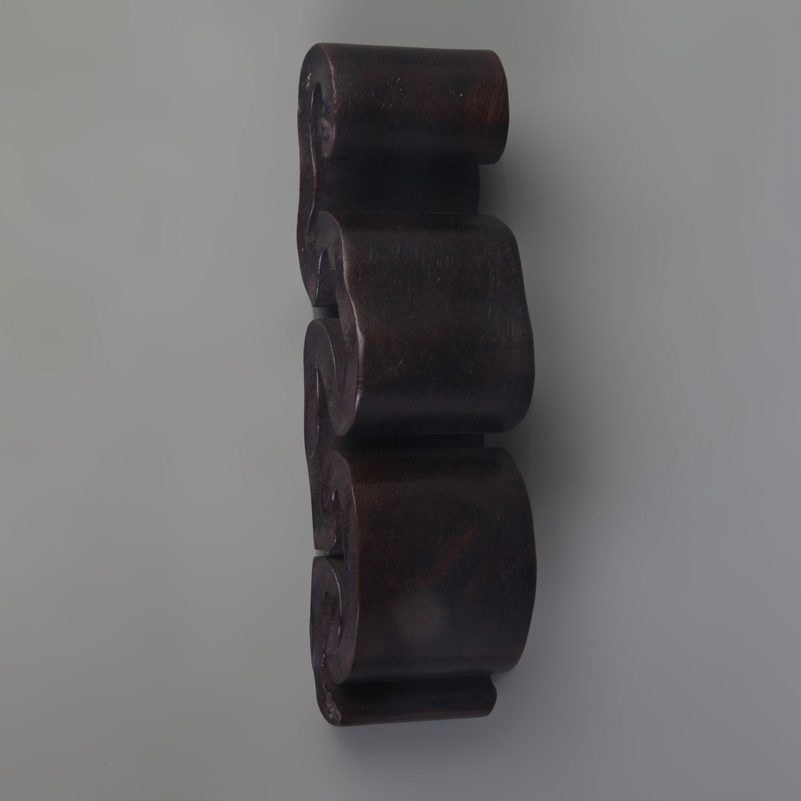 A FINE ZITAN WOOD MADE CALIGRAPHY INK BASE: Qing Dynasty; Long: 7.0 inch; Width: 1.8 inch; High:1.8 inch