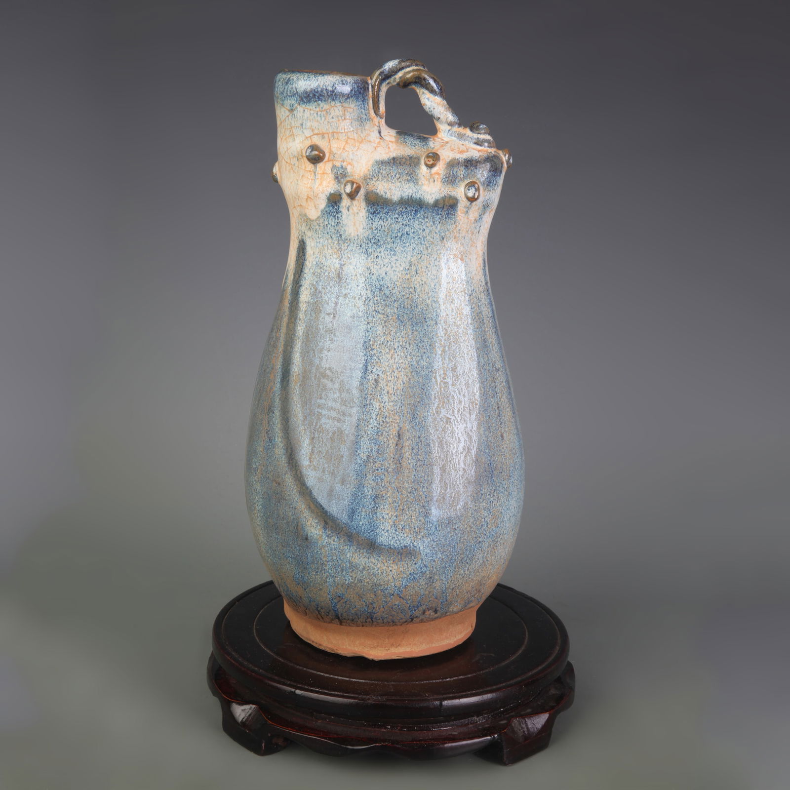 JUN WARE ROOSTER-HEAD PORCELAIN EWER