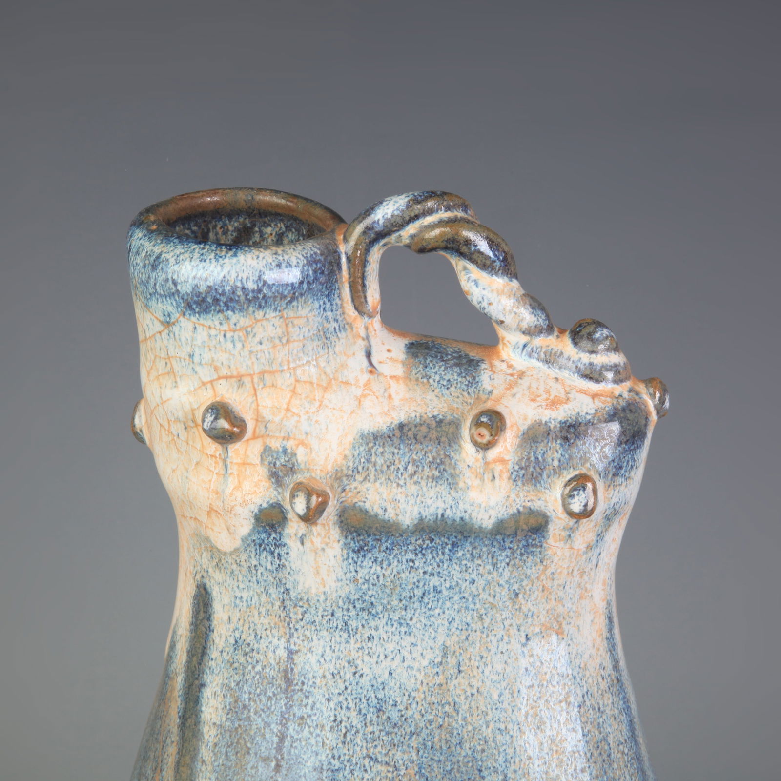 JUN WARE ROOSTER-HEAD PORCELAIN EWER - 2