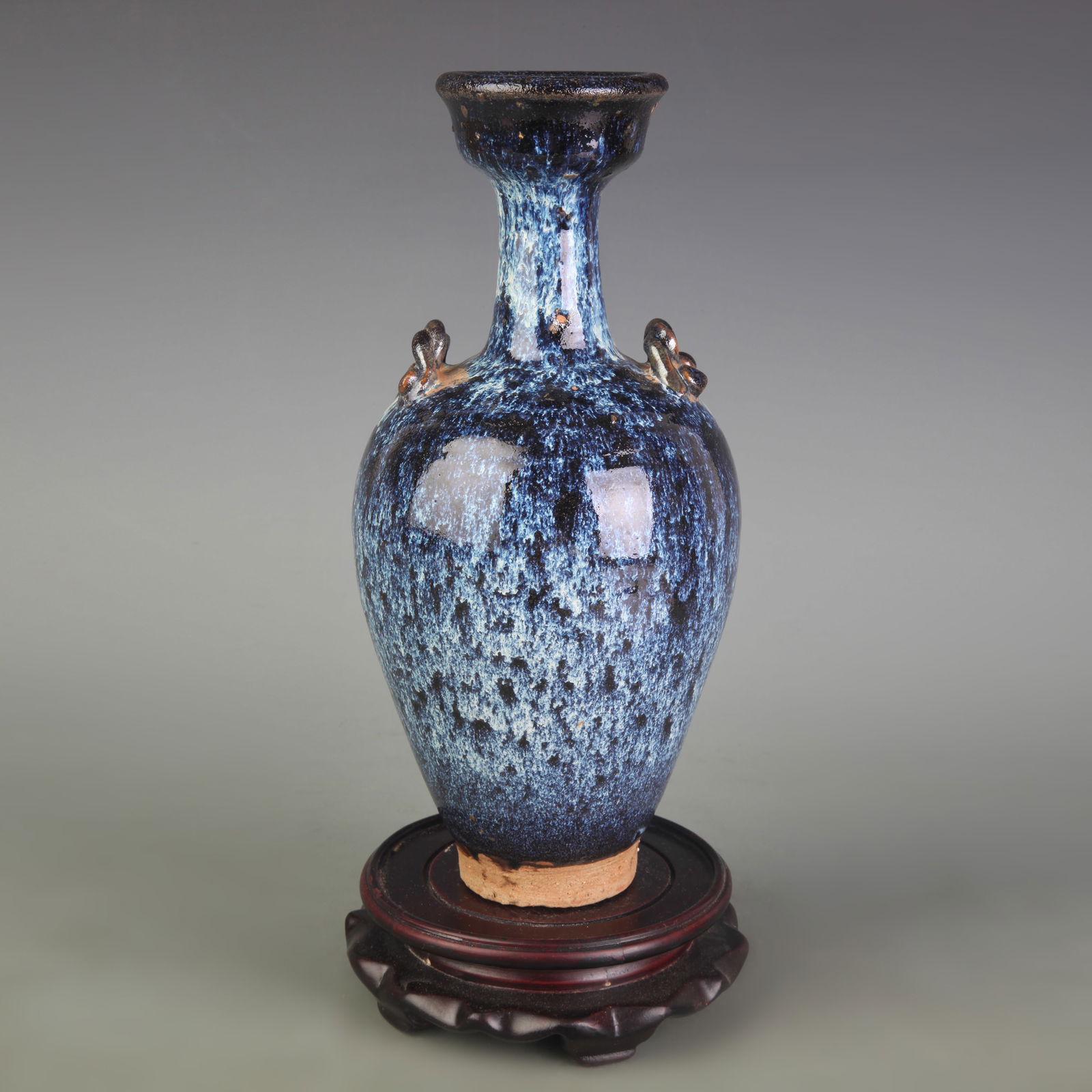 DOUBLE-LUG BOTTLE VASE WITH FLARED MOUTH (1 of 5)