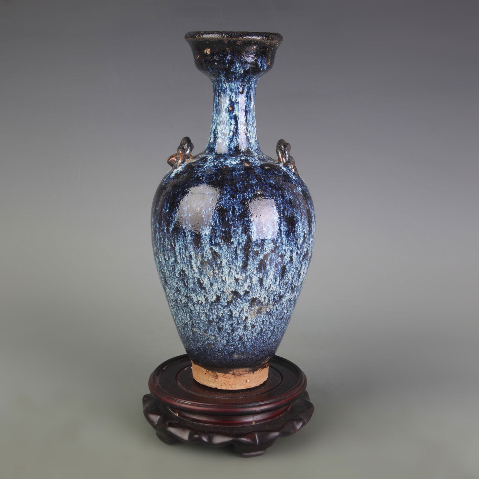 DOUBLE-LUG BOTTLE VASE WITH FLARED MOUTH - 4