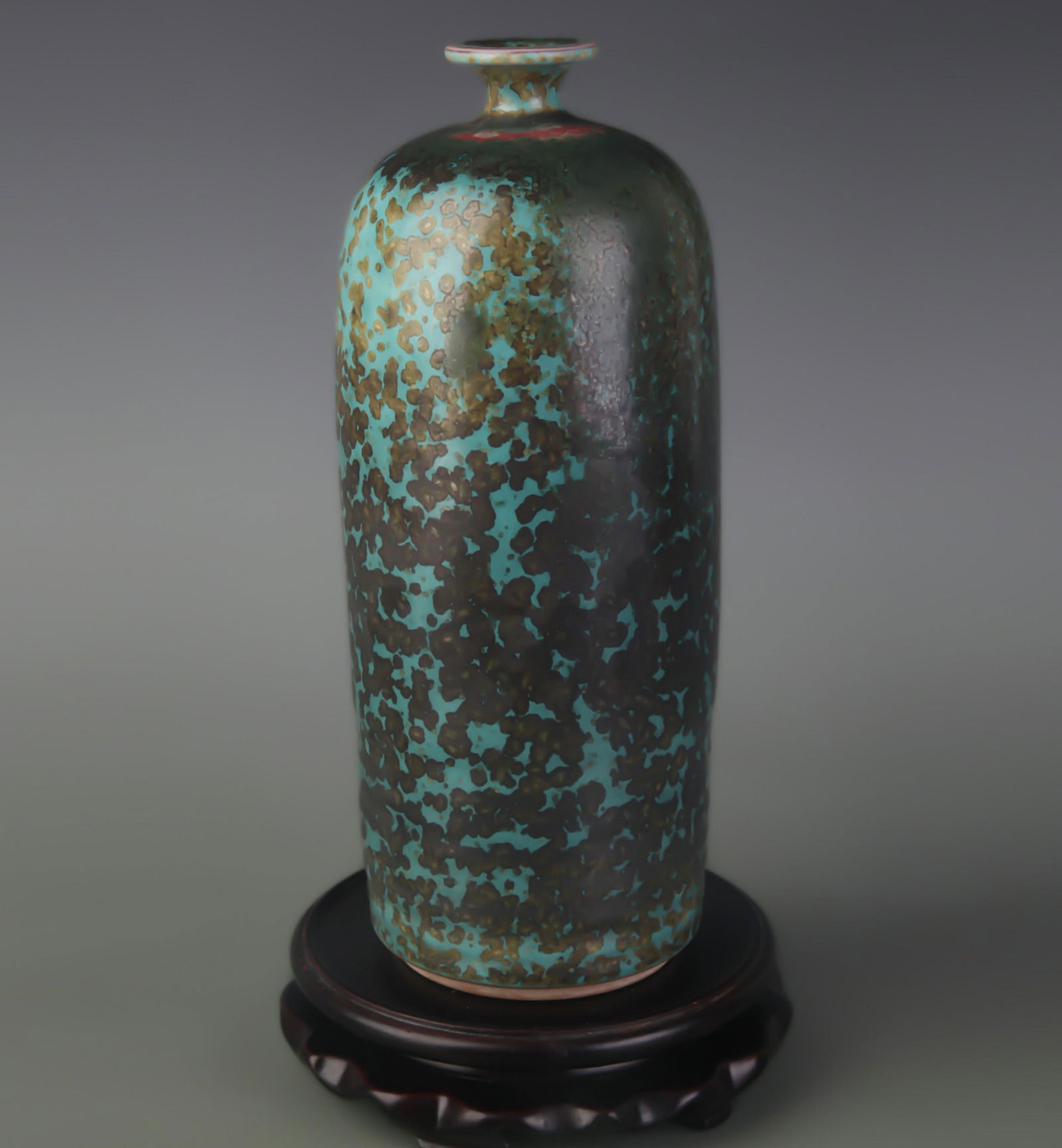 JUN WARE PLUM STYLE PORCELAIN VASE: Liao Dynasty Style; High: 8.8 inch;