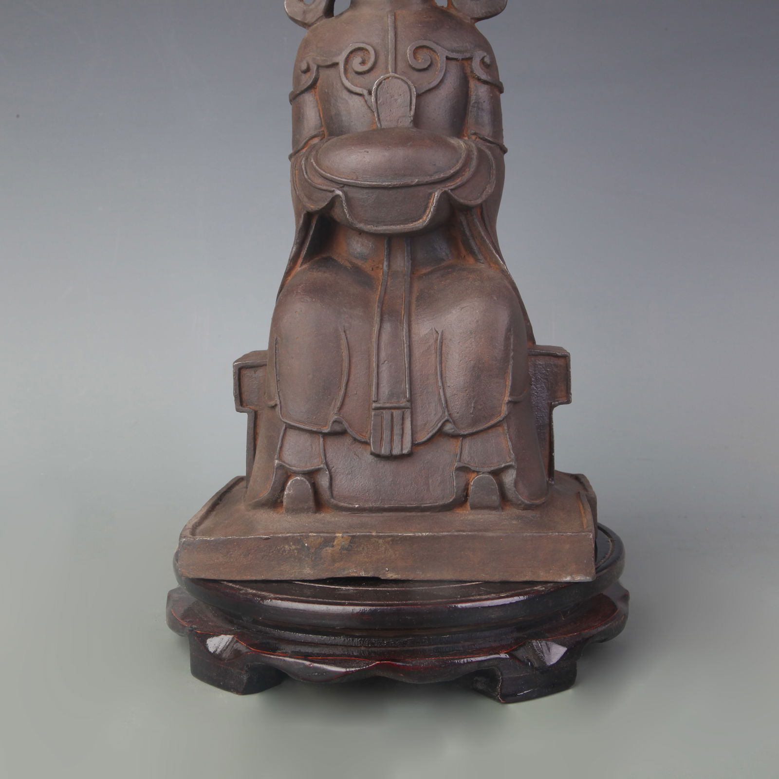 CAST IRON BUDDHA STATUE - 3