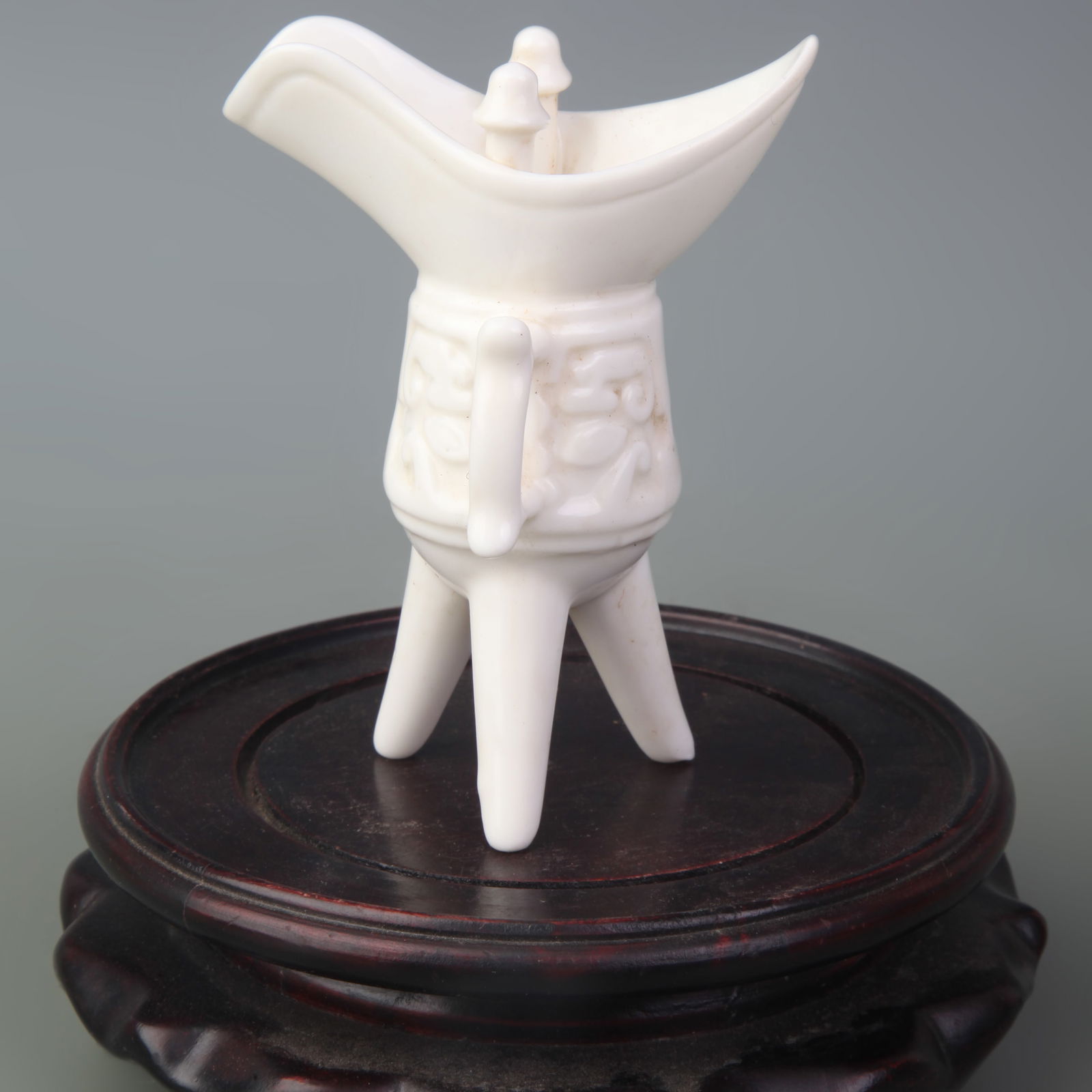 DEHUA WHITE PORCELAIN WINE CUP: Qing Dynasty; High: 3.8 inch;