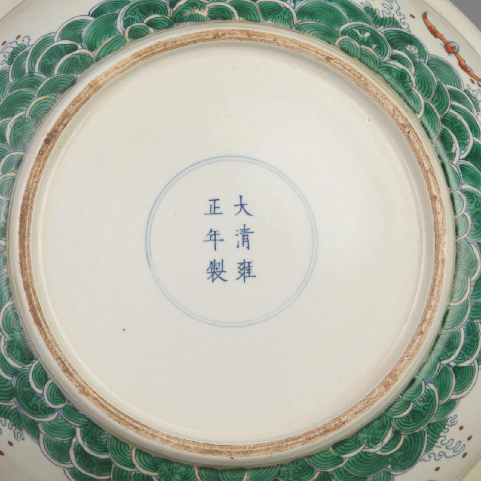 A LARGE DOUCAI COLOR CHARACTER PATTERN PORCELAIN PLATE - 5