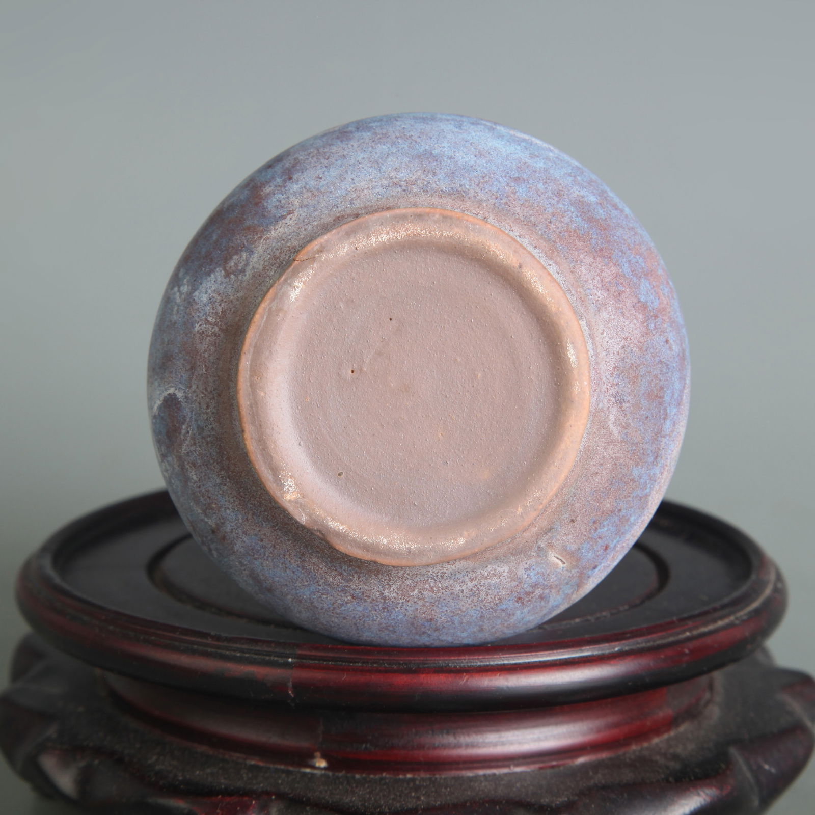 A FINE JUN WARE SMALL LONG NECK BOTTLE - 5