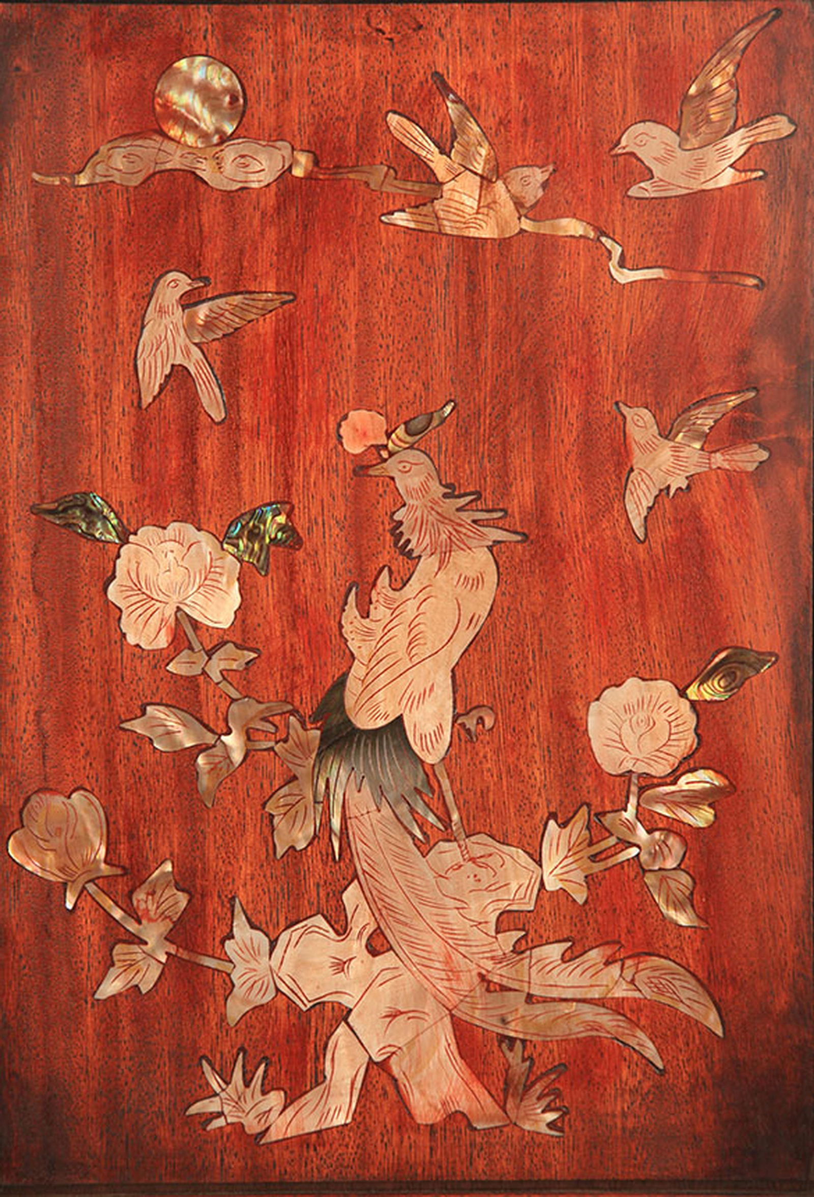 EMBEDDED WITH SPIRAL SHELL WOOD TABLE PANEL - 2