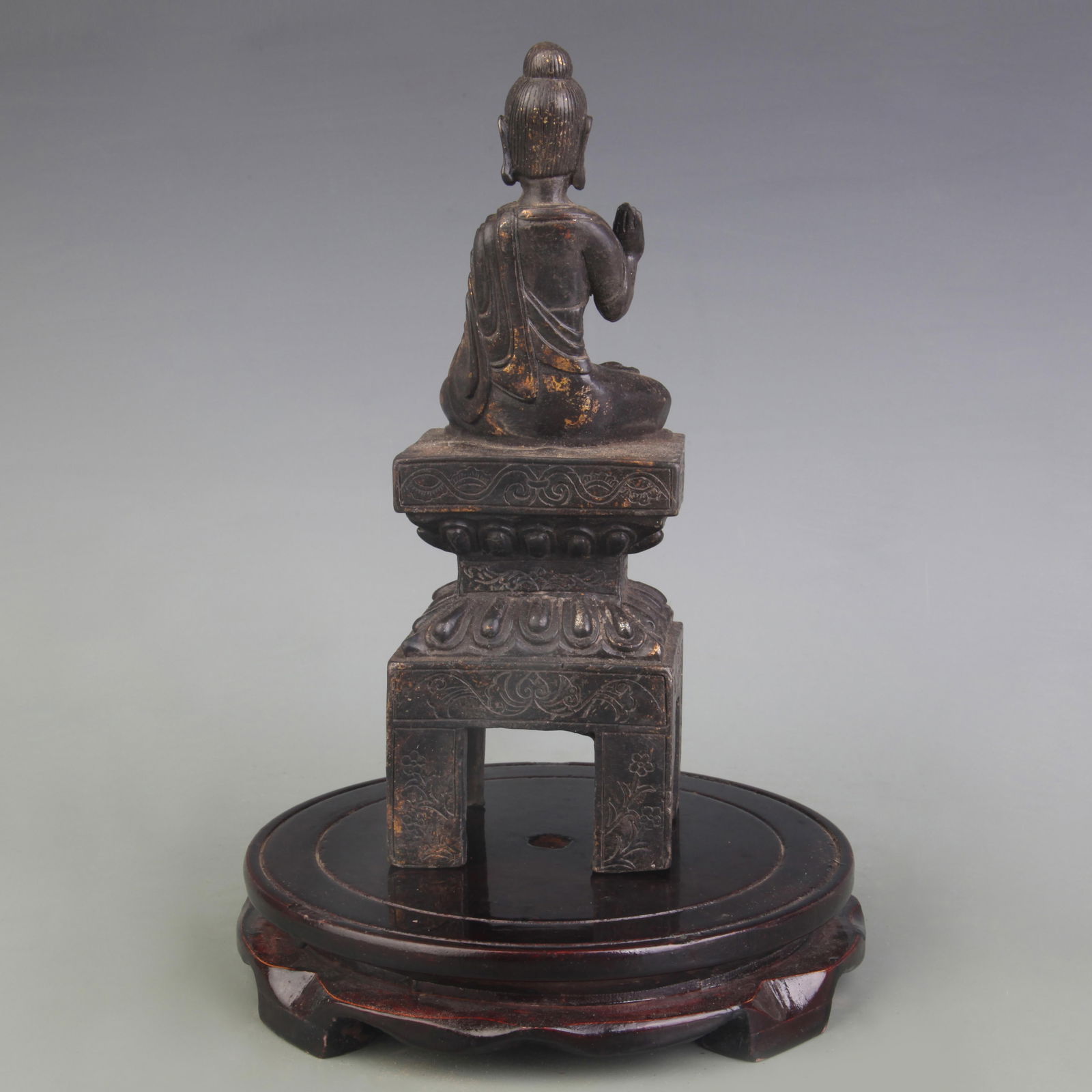 A FINE BRONZE BUDDHA STATUE - 4