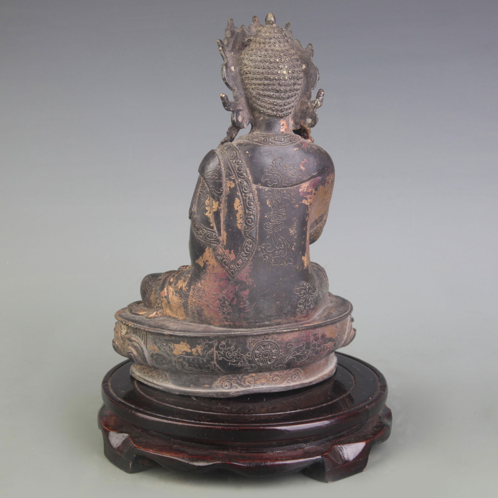 A FINE BRONZE BUDDHA STATUE - 4