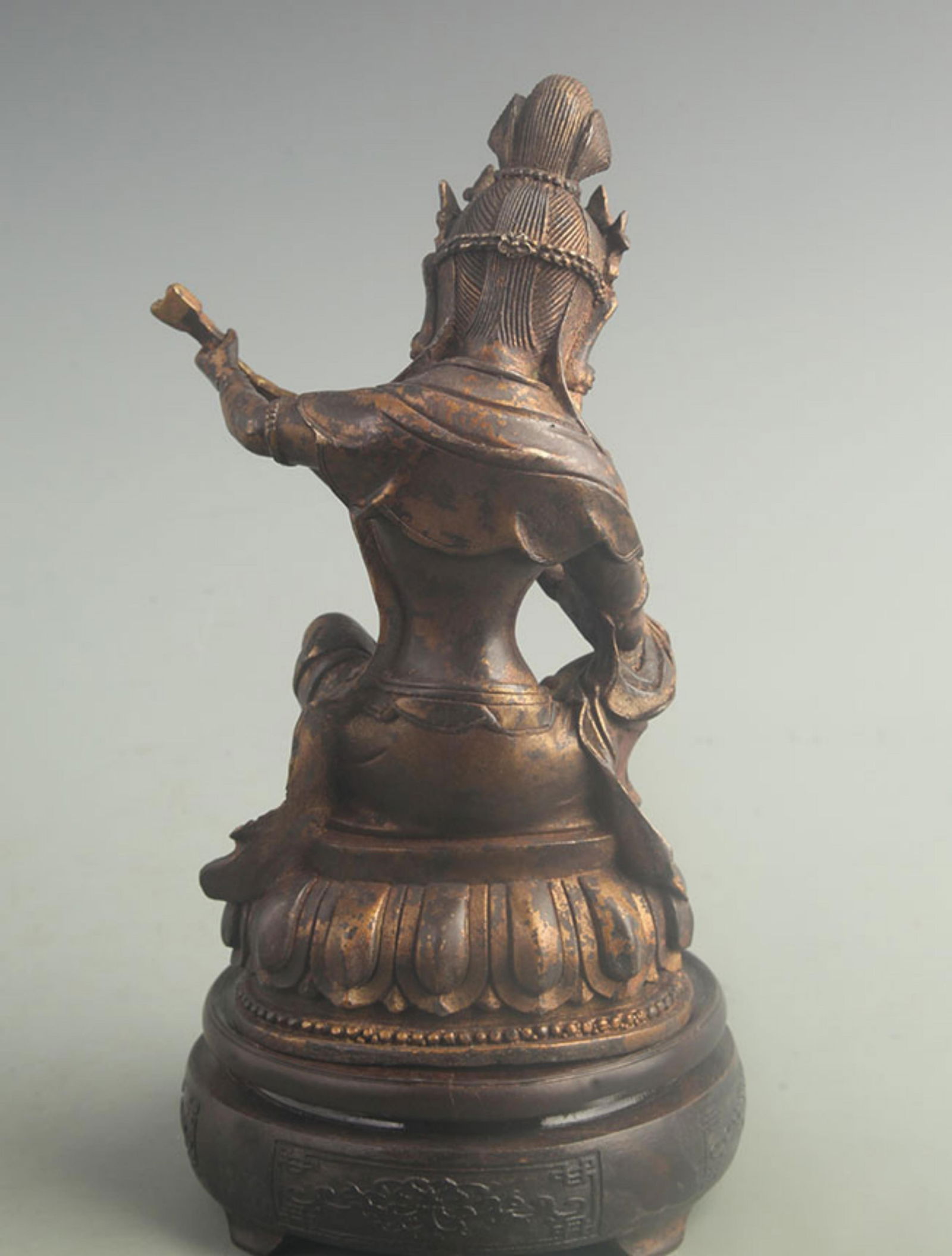 GILT BRONZE TIBETAN PROTECTOR DEITY - 4