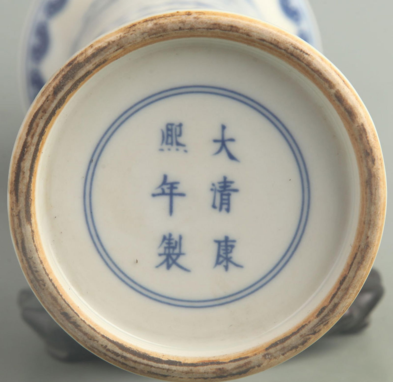 BLUE AND WHITE DRAGON PATTERN FLOWER VASE - 5