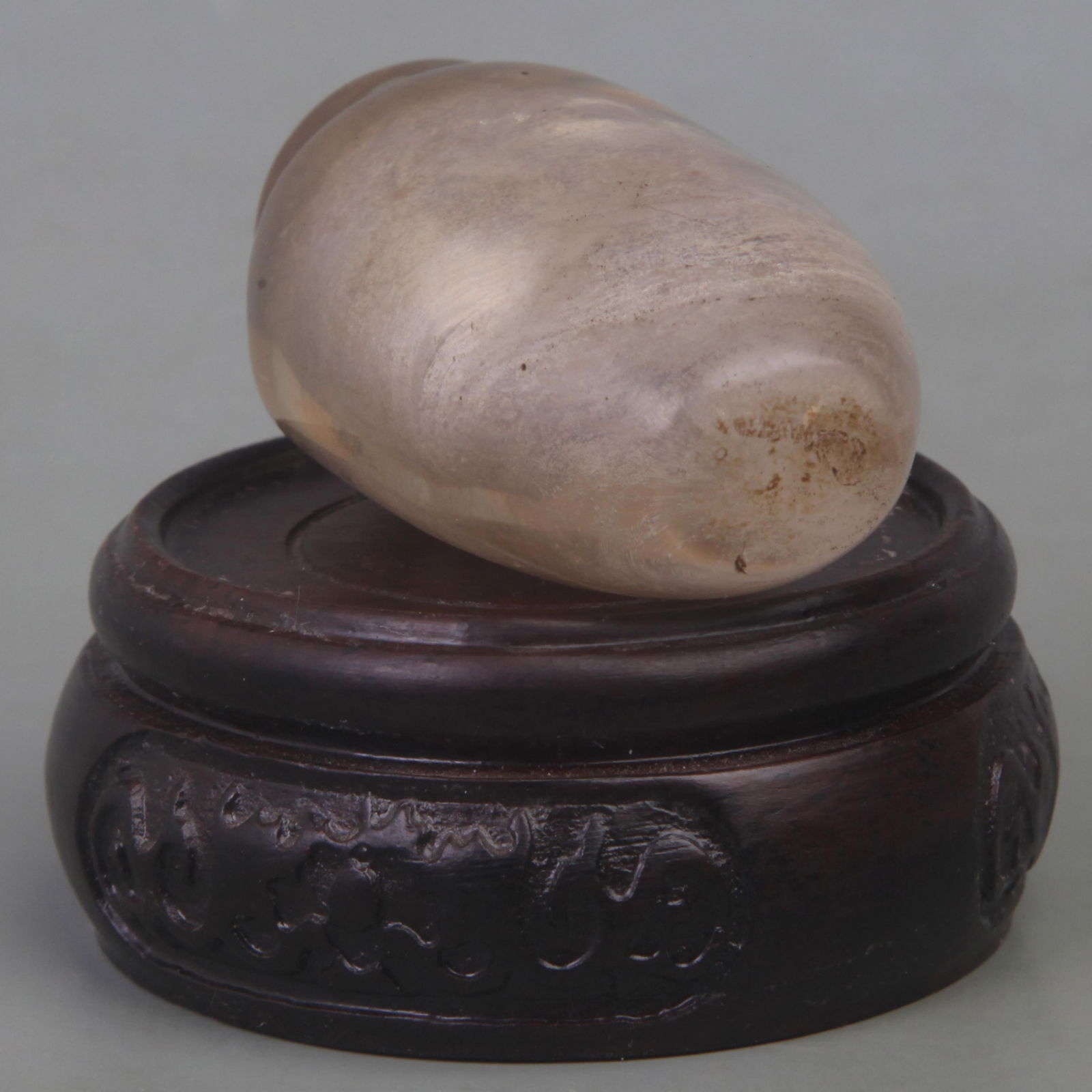 NATURAL CRYSTAL MADE PLAIN SNUFF BOTTLE - 4