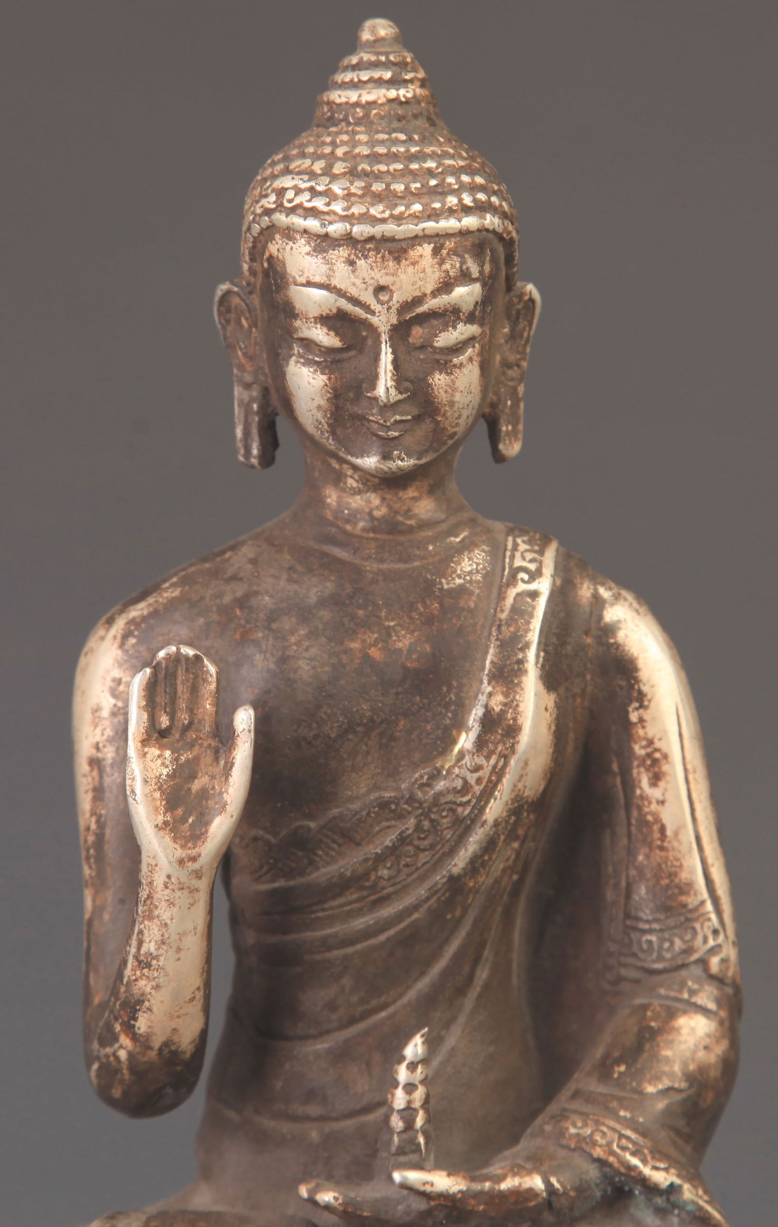 RARE SILVER PLATED AMITABHA STATUE - 2