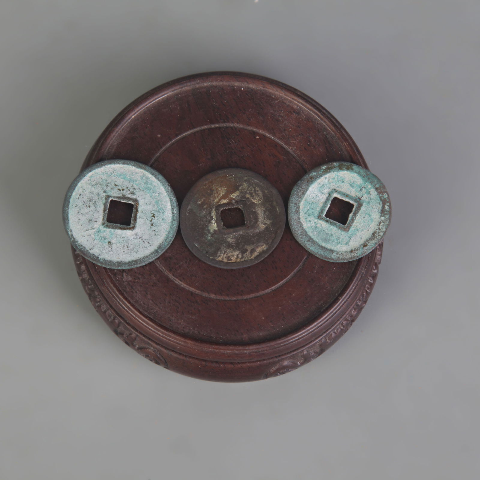 GROUP OF THREE CHINESE OLD COINS: Diameter: 1.2 inch