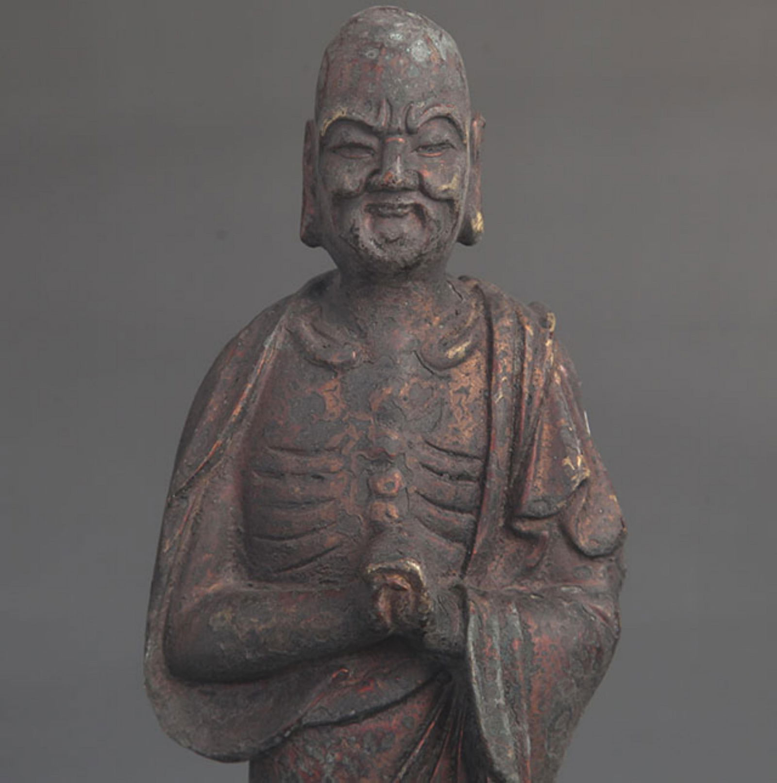 A FINE BRONZE ARHAT STATUE - 2