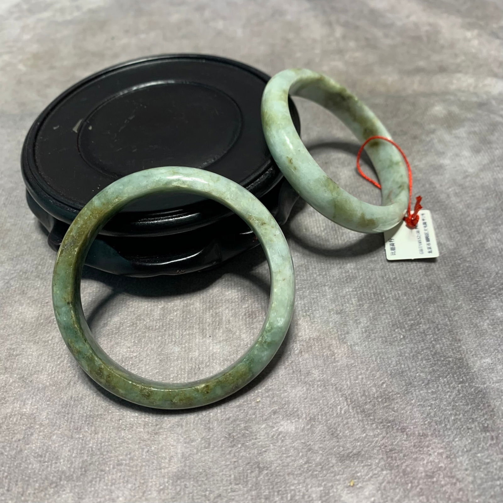 PAIR OF JADEITE BRACELETS - 2