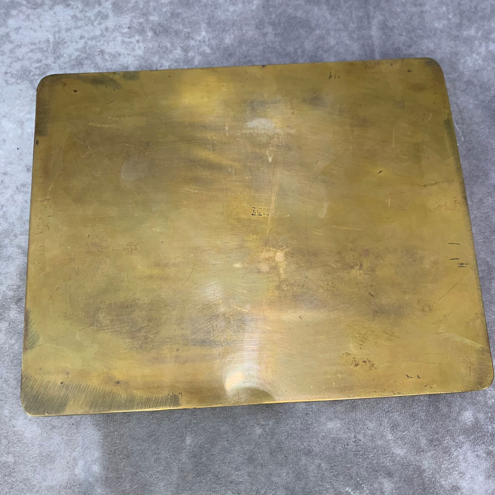 A FINE BOY CARVING BOY PATTERN BRONZE PLATE - 5