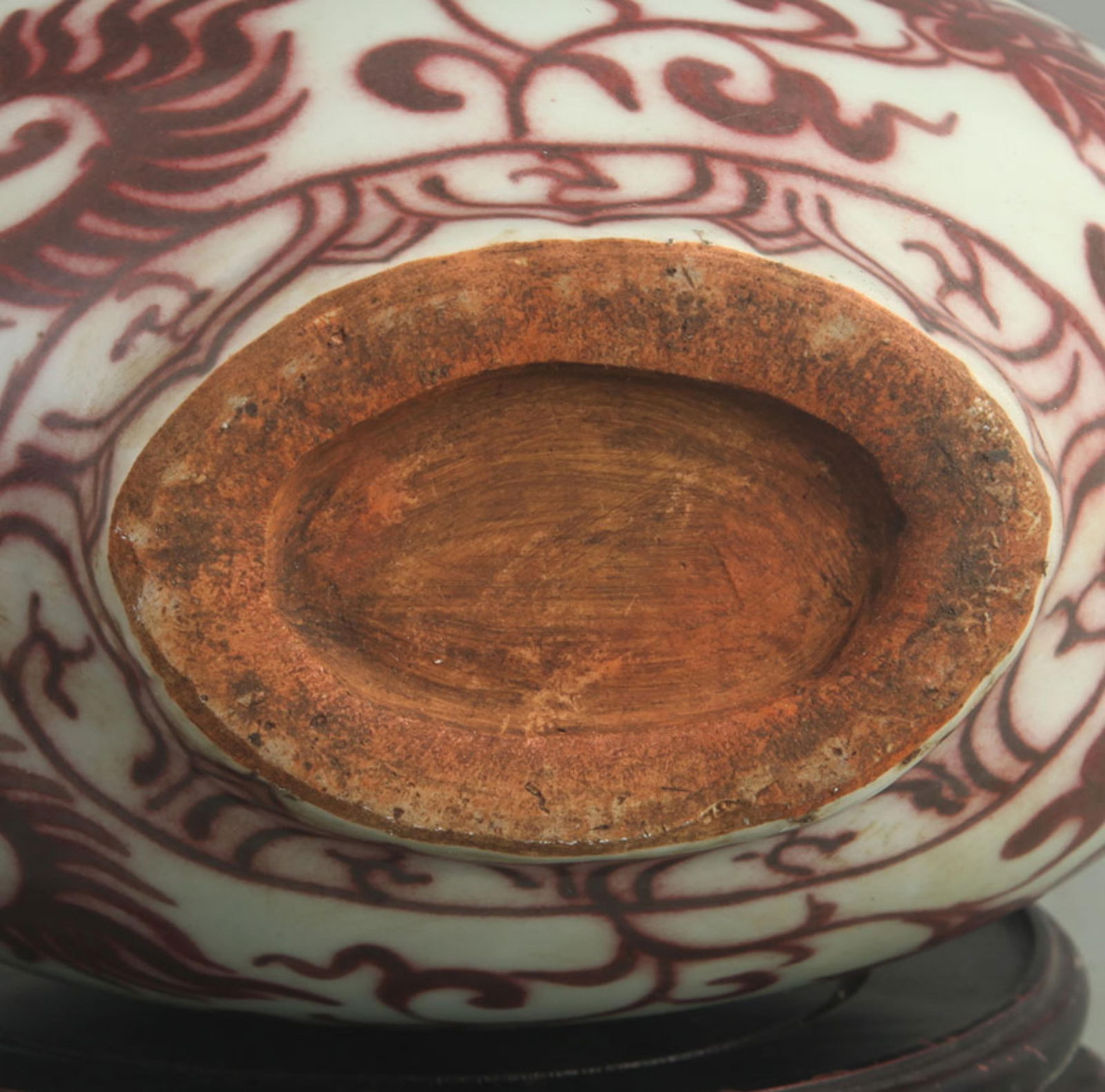 UNDERGLAZE-RED PHOENIX-PATTERN PORCELAIN EWER - 5