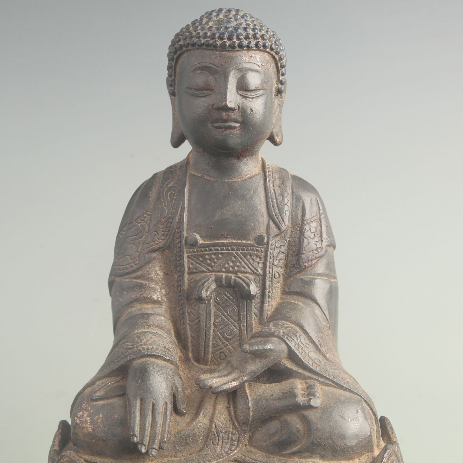 GILT BRONZE SHAKYAMUNI BUDDHA - 2