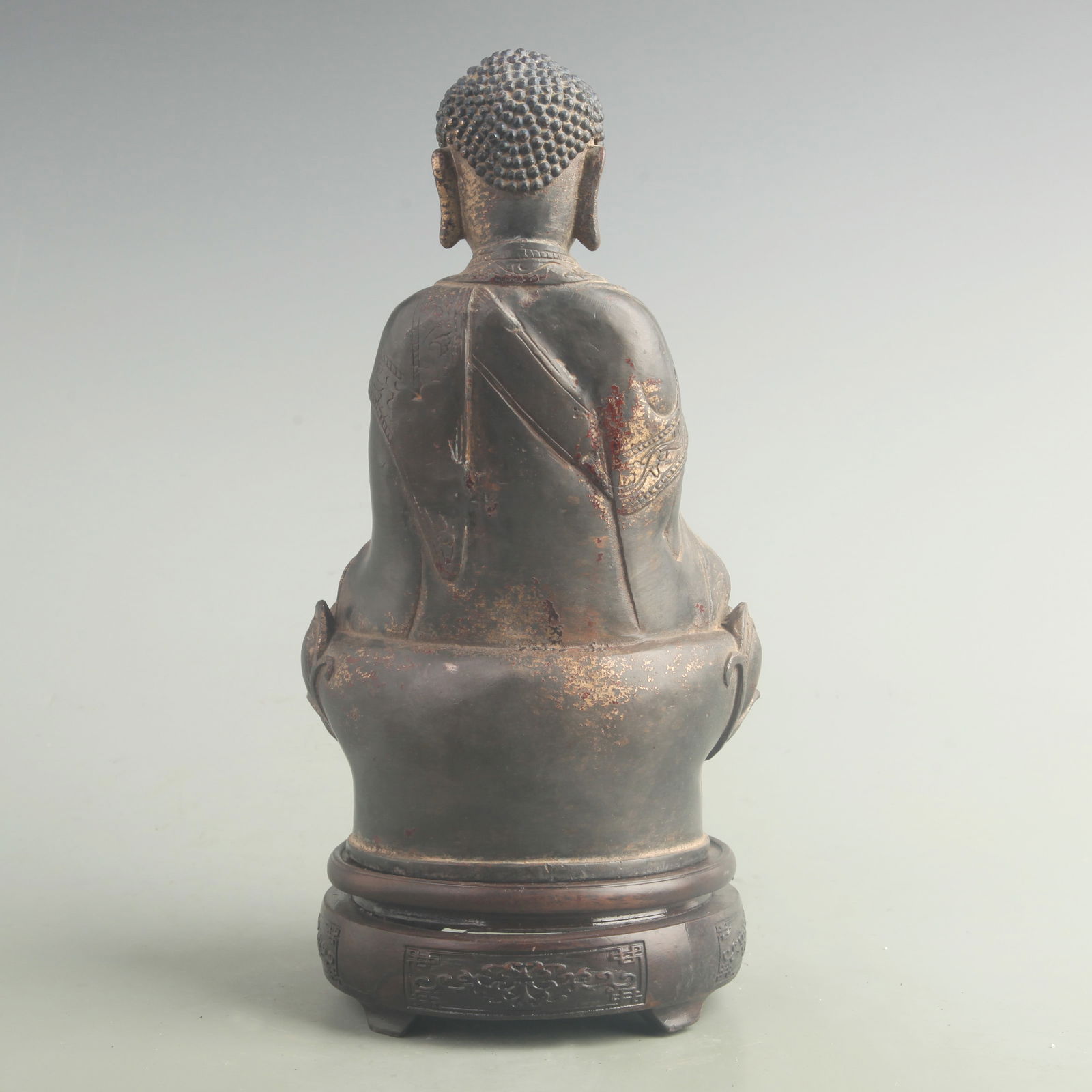GILT BRONZE SHAKYAMUNI BUDDHA - 4