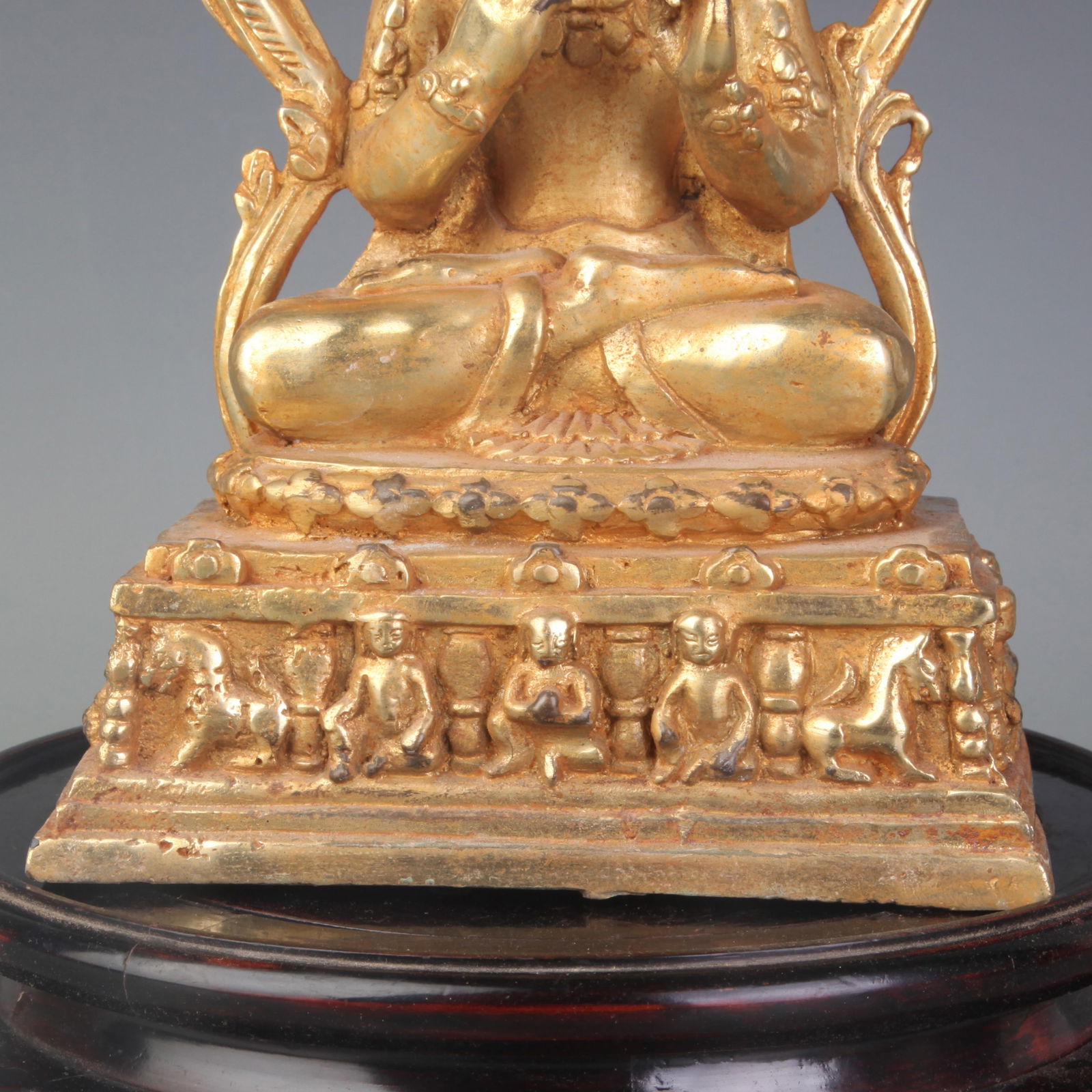 RARE GILT BRONZE BUDDHA STATUE - 3
