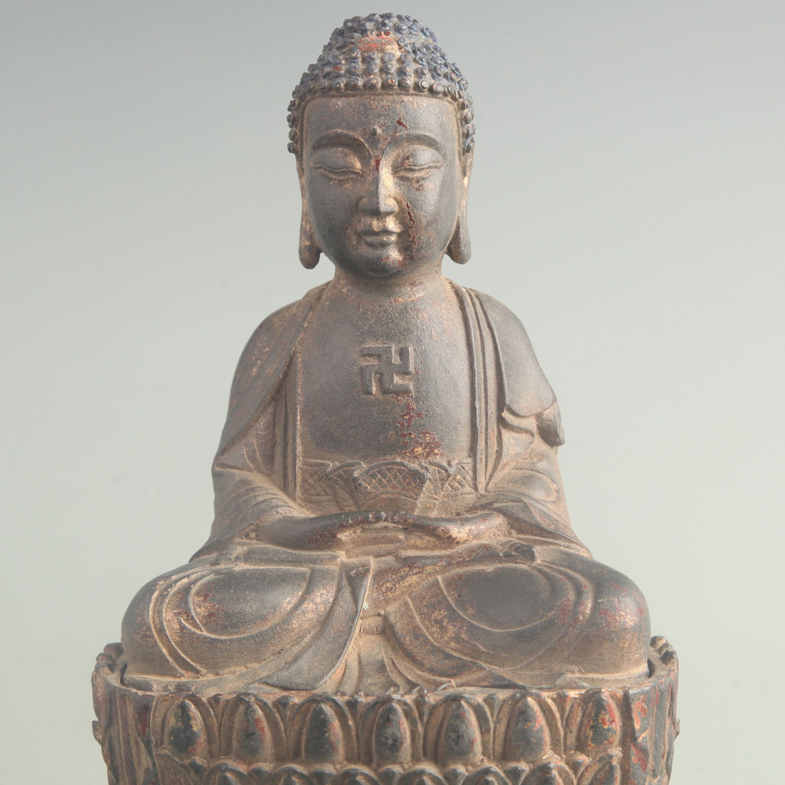 GILT BRONZE SHAKYAMUNI BUDDHA - 2