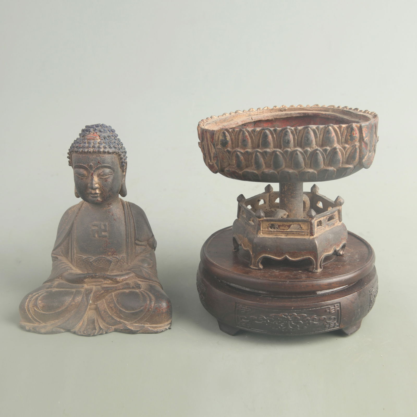 GILT BRONZE SHAKYAMUNI BUDDHA - 4