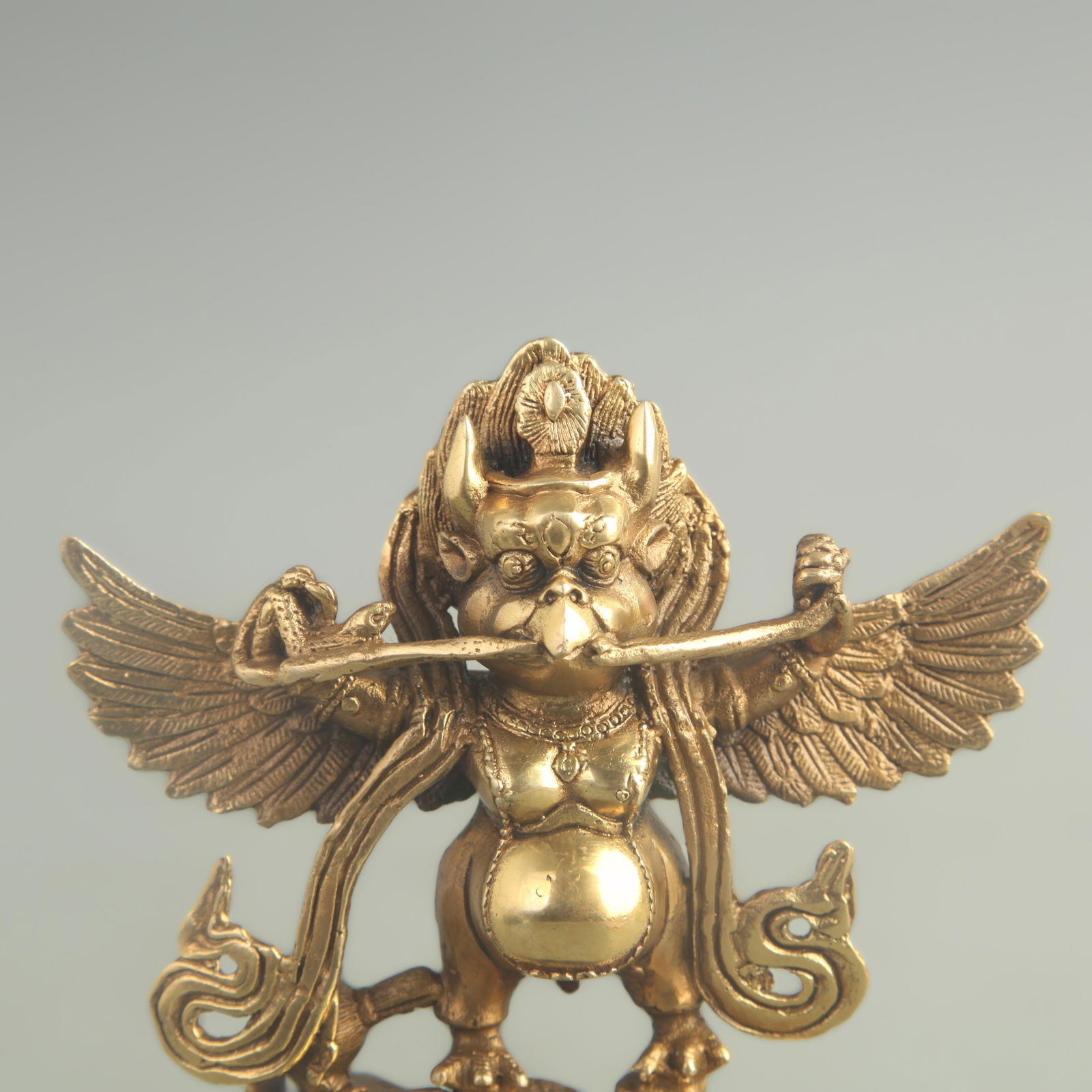 GILDED BRONZE GARUDA BUDDHA STATUE - 2