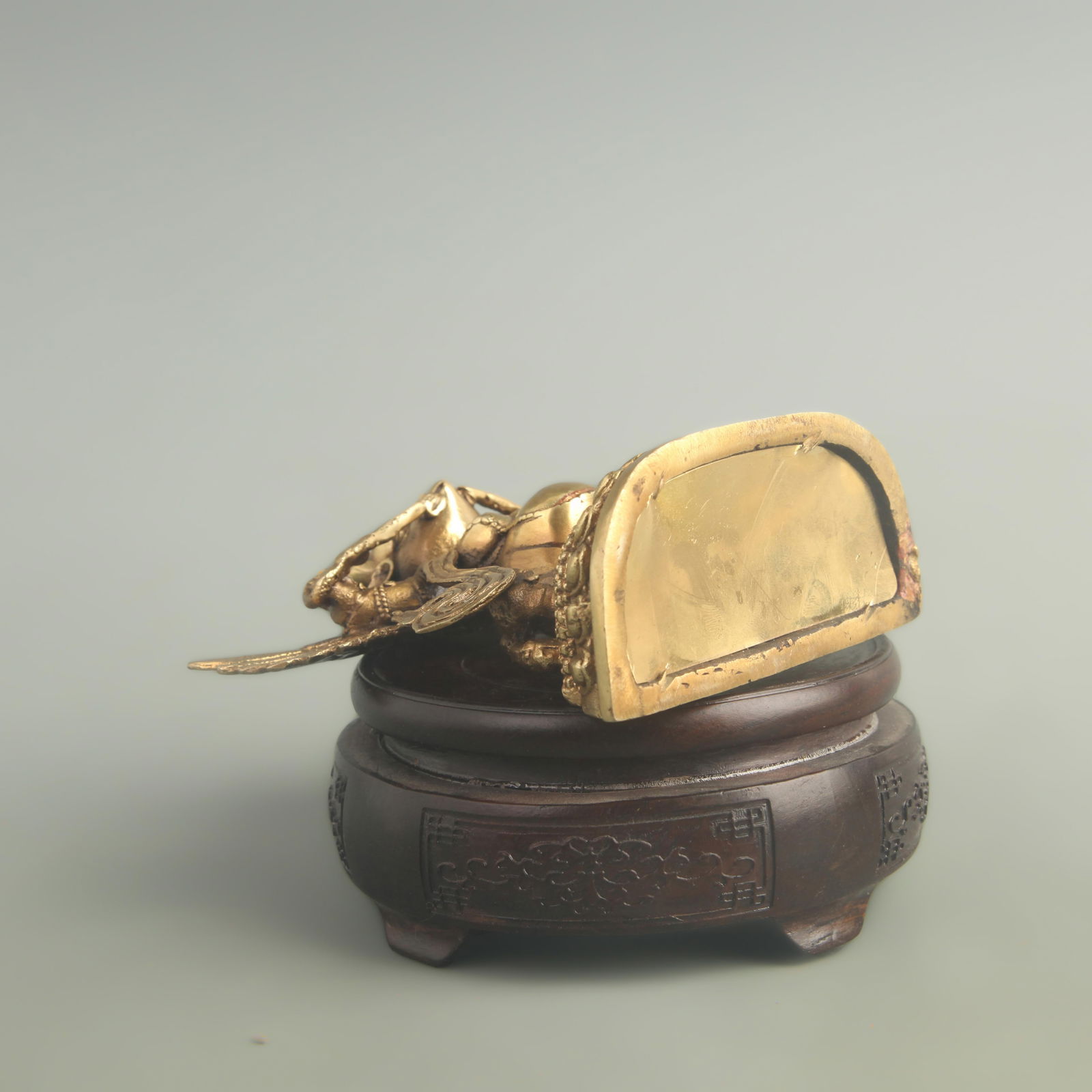 GILDED BRONZE GARUDA BUDDHA STATUE - 5