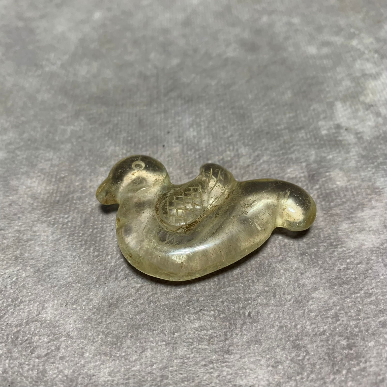 QING DYNASTY CRYSTAL PENDANT WITH BIRD PATTERN - 4