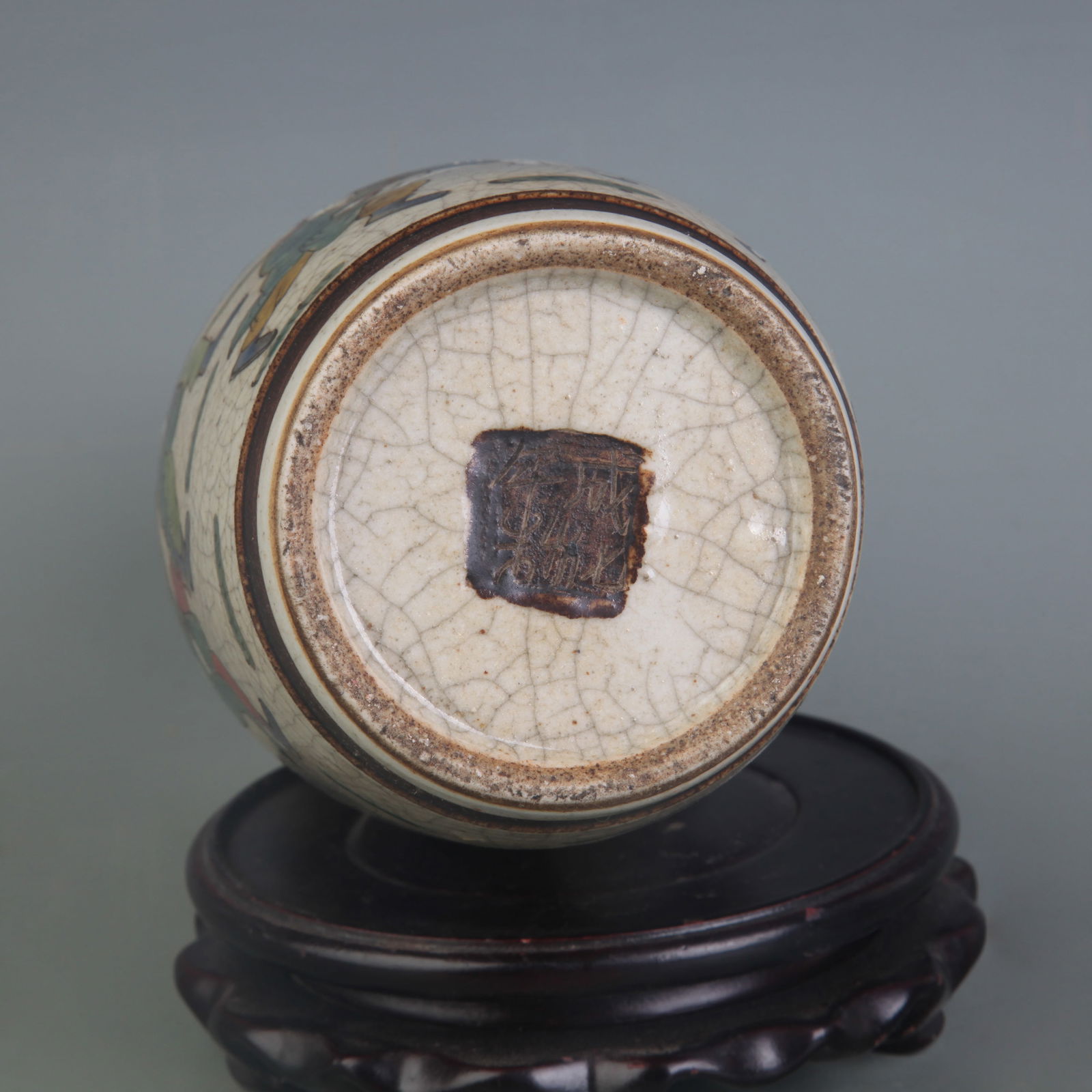 WUCAI FIGURES PATTERN DOUBLE-EARED PORCELAIN VASE - 5