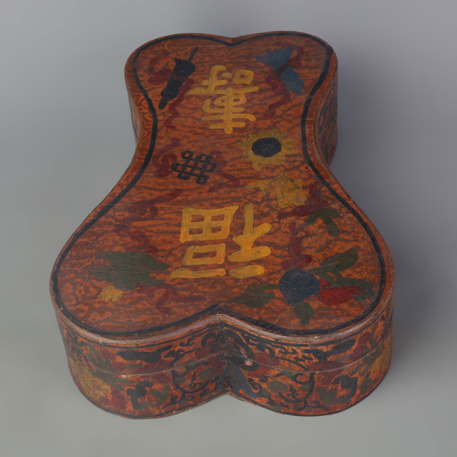 OUTLINED FAN-SHAPED BOX WITH AUSPICIOUS PATTERNS - 3