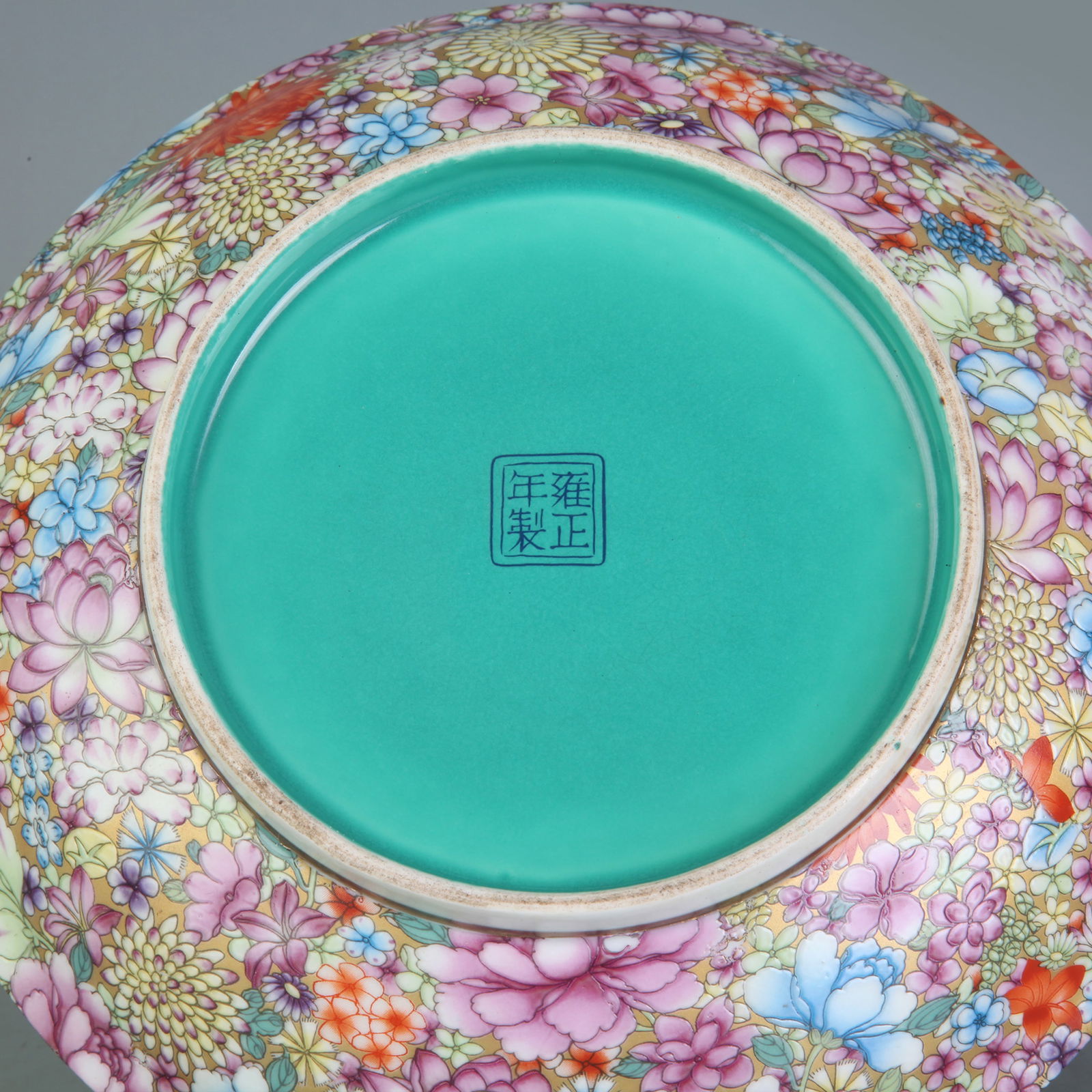 BRONZE TEAPOT WITH "YA" MARK AND AUSPICIOUS PATTERN - 4