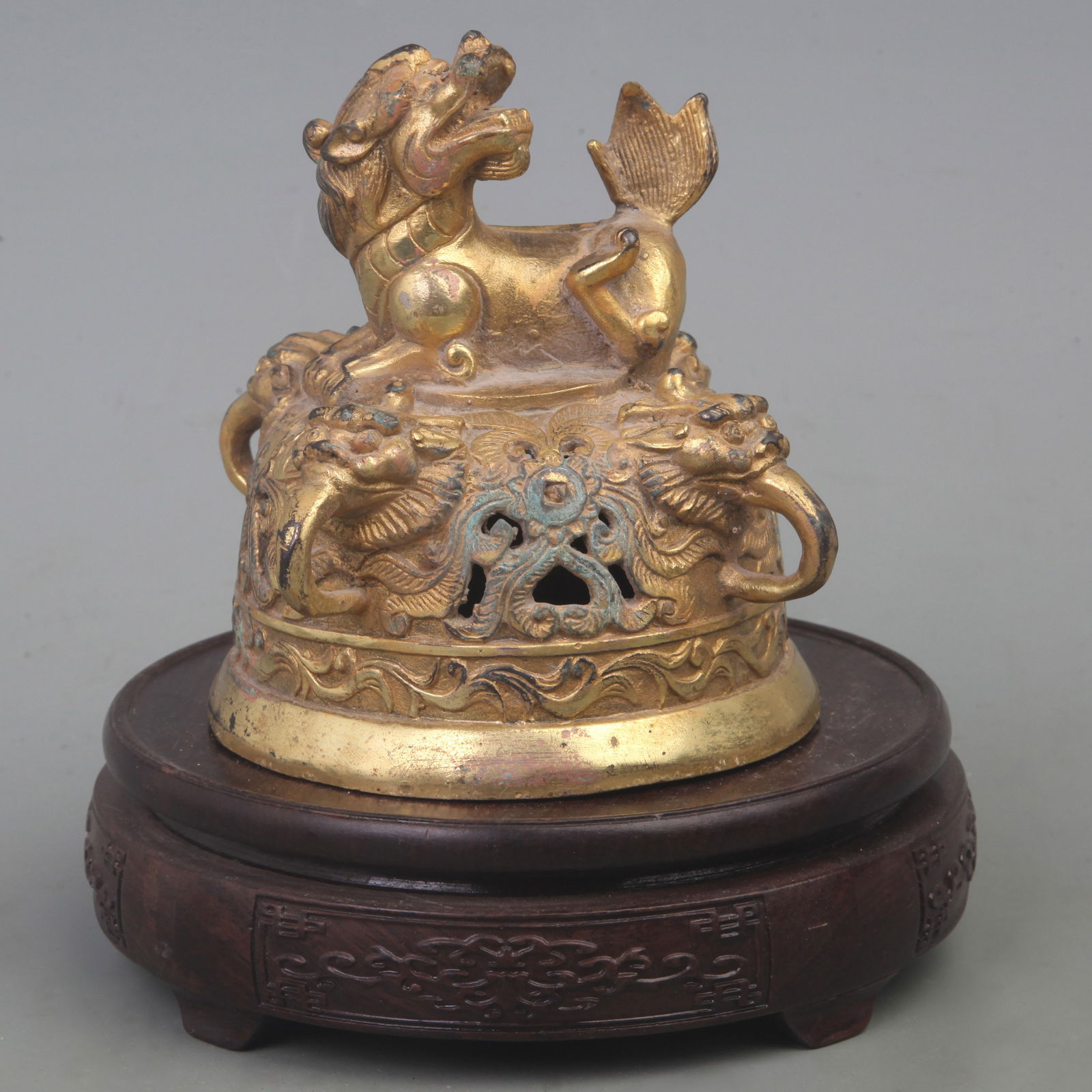 DRAGON-PATTERN TRIPOD INCENSE BURNER WITH LONGEVITY PATTERN - 5