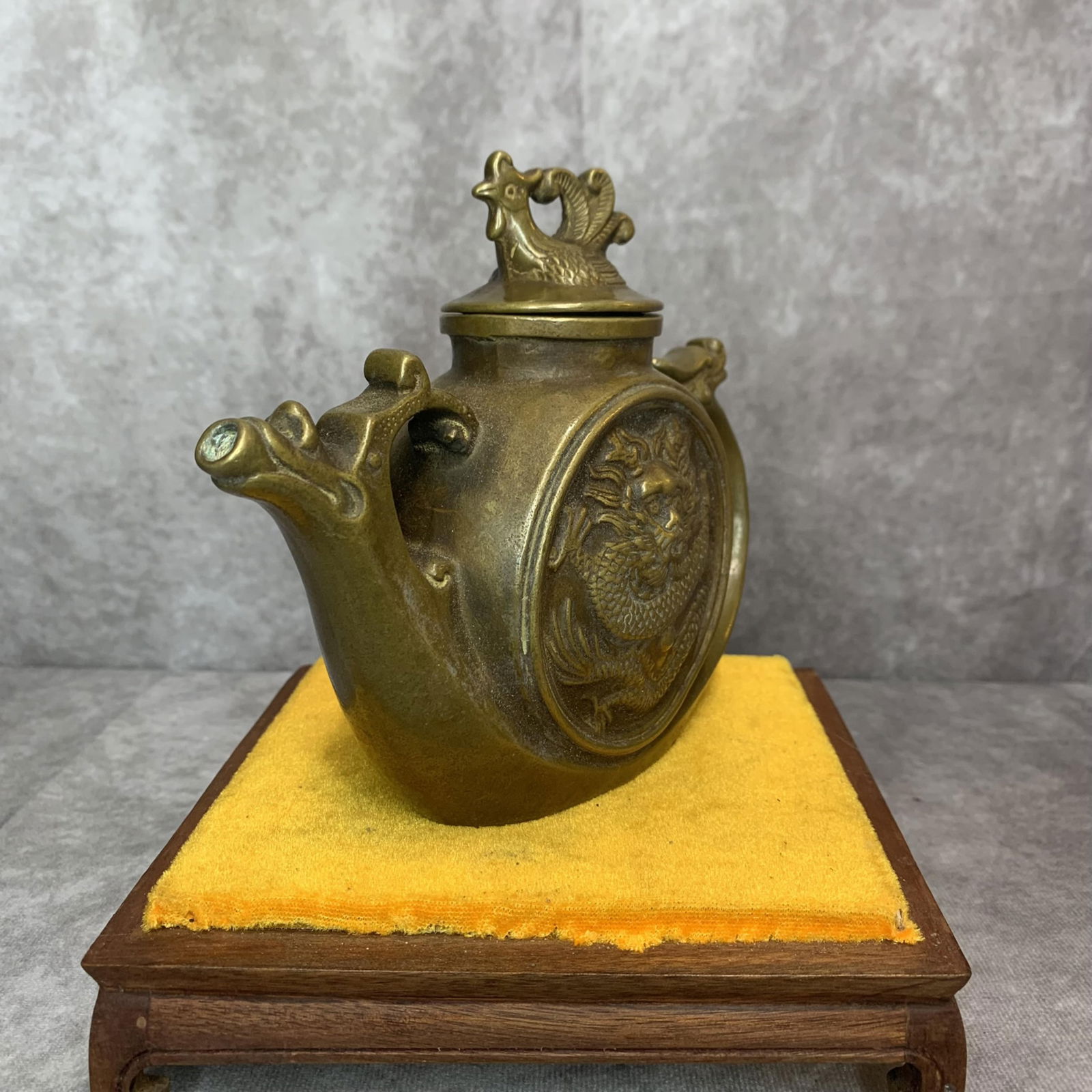 A FINE DRAGON PATTERN BRONZE WATER EWER - 6