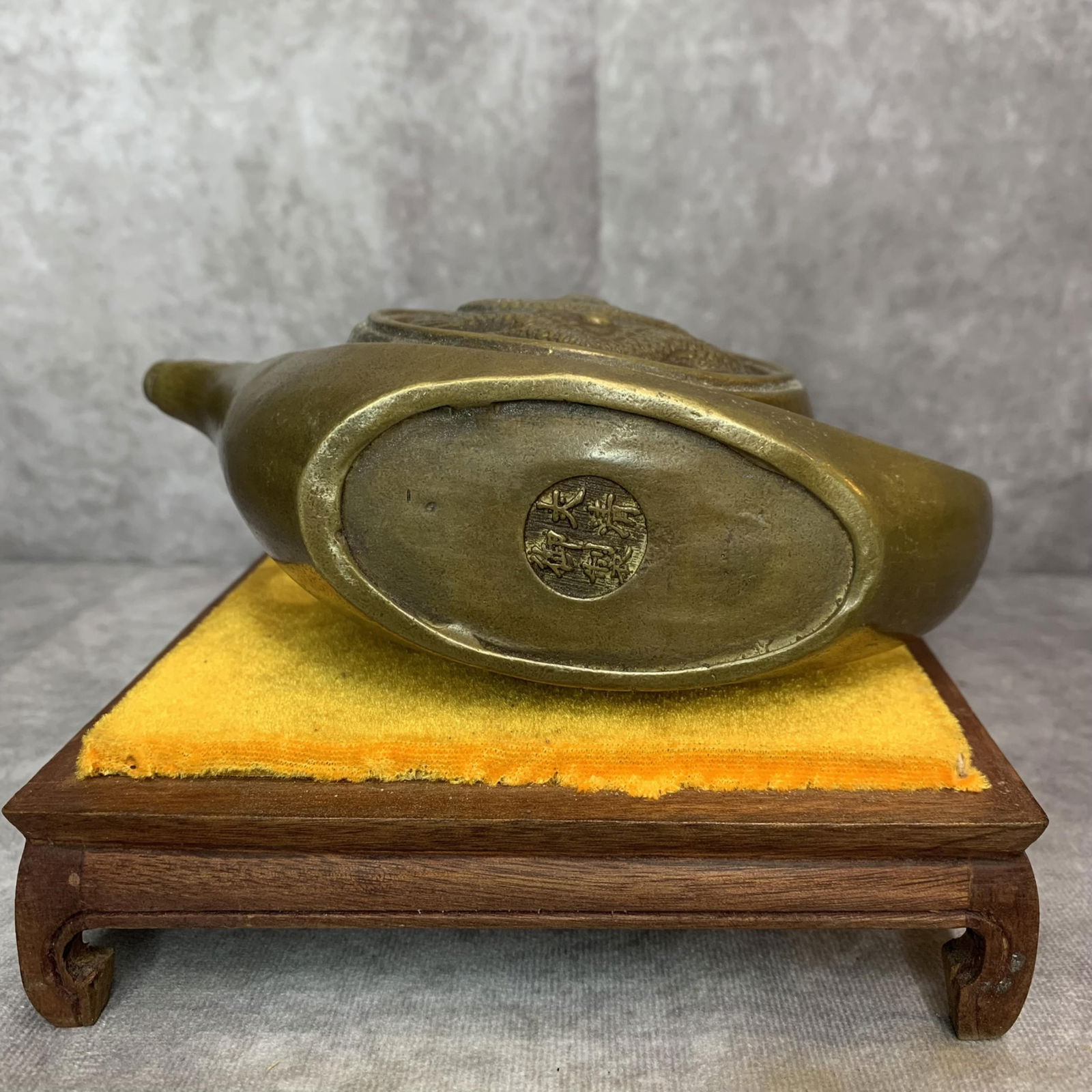 A FINE DRAGON PATTERN BRONZE WATER EWER - 7