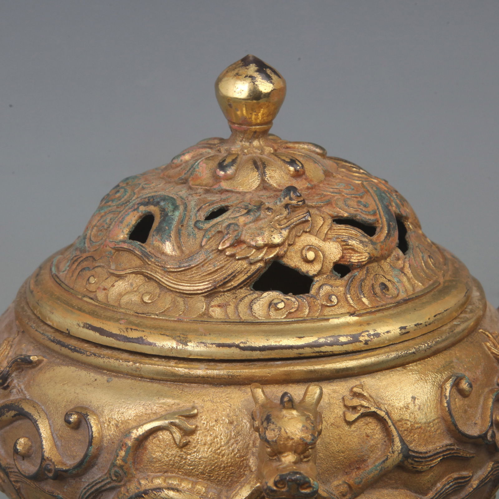 DRAGON PATTERN BEAST-FOOTED INCENSE BURNER - 2