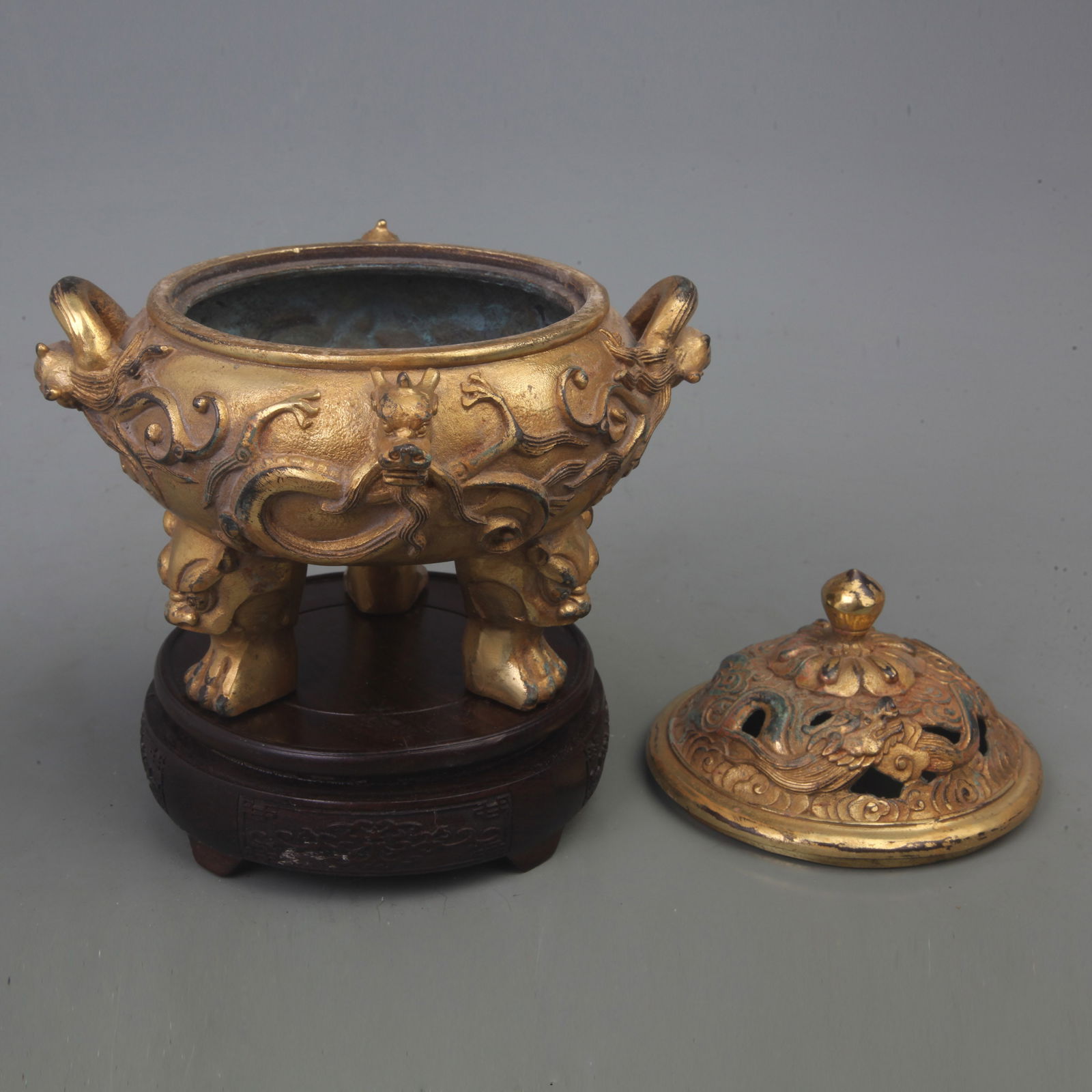 DRAGON PATTERN BEAST-FOOTED INCENSE BURNER - 3