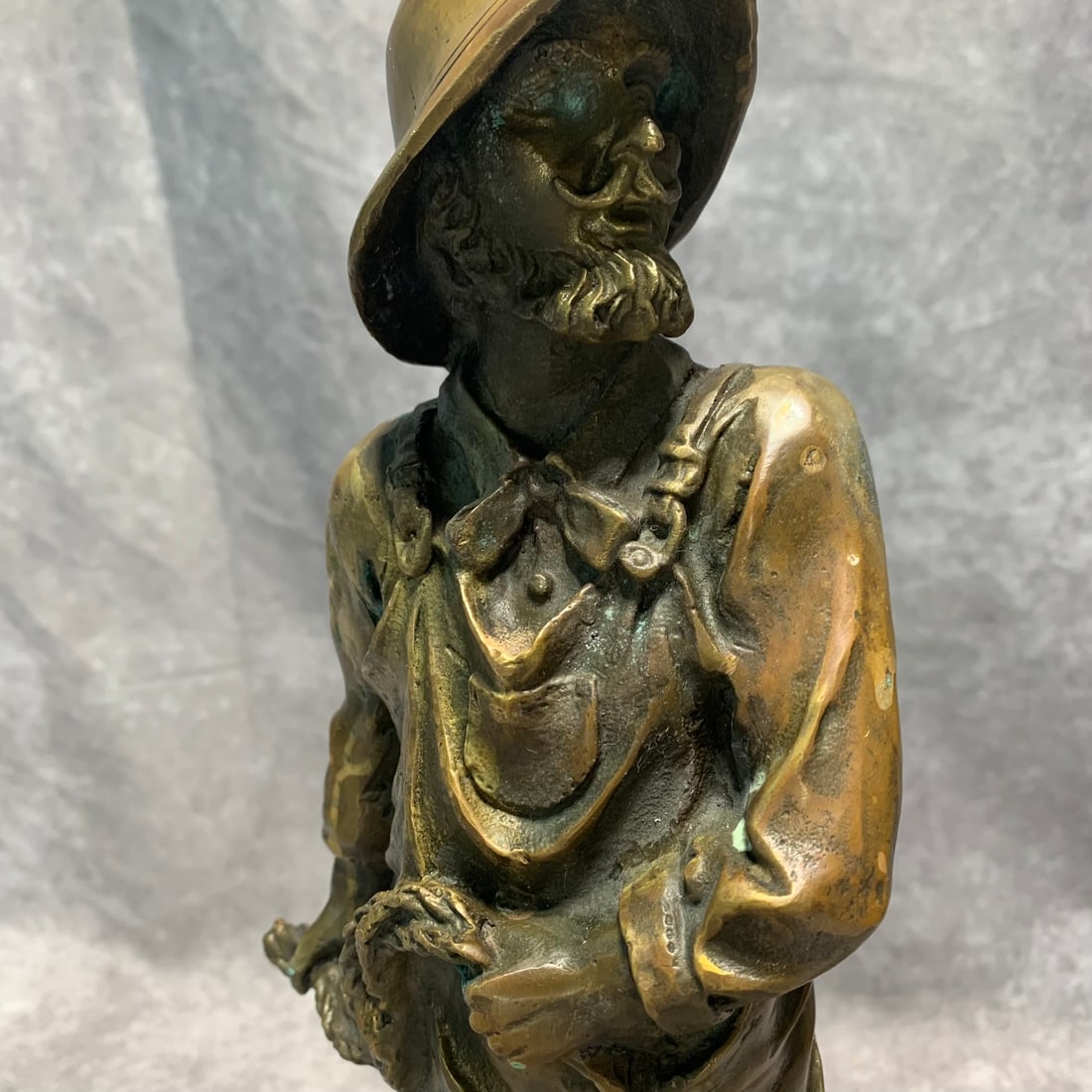 CONTEMPORARY BRONZE DOCKWORKER STANDING STATUE - 3